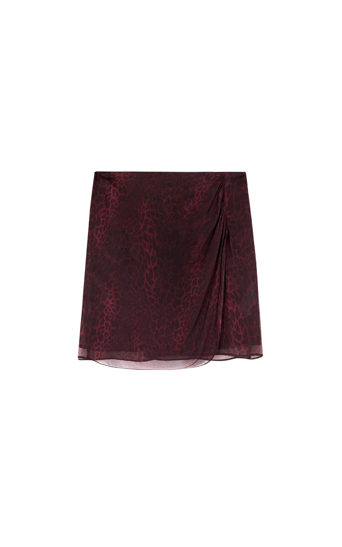 Burgundy animal print skirt Scalpers Women