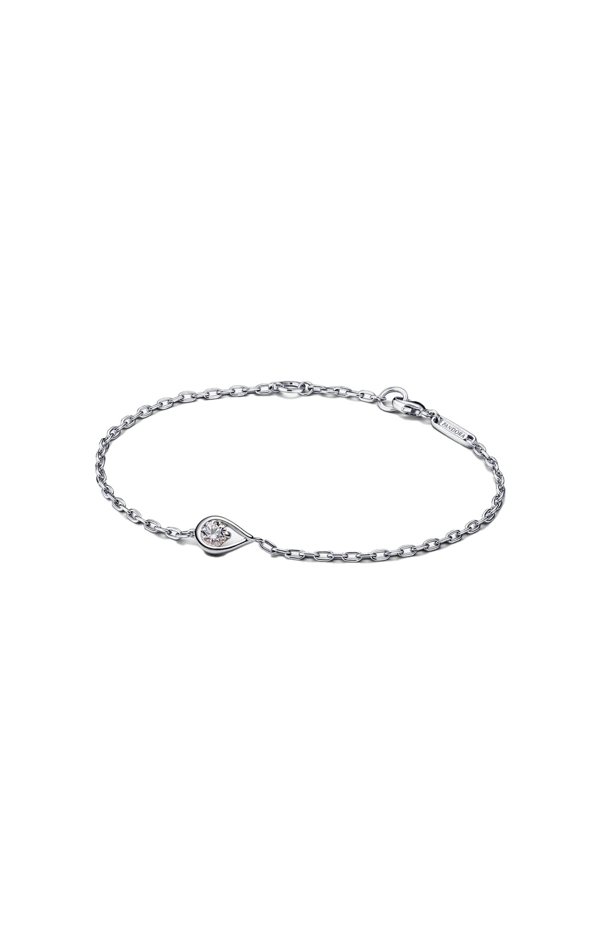 Pandora Infinite Sterling Silver Lab-grown Diamond Chain Bracelet 0.25ct from Bicester Village