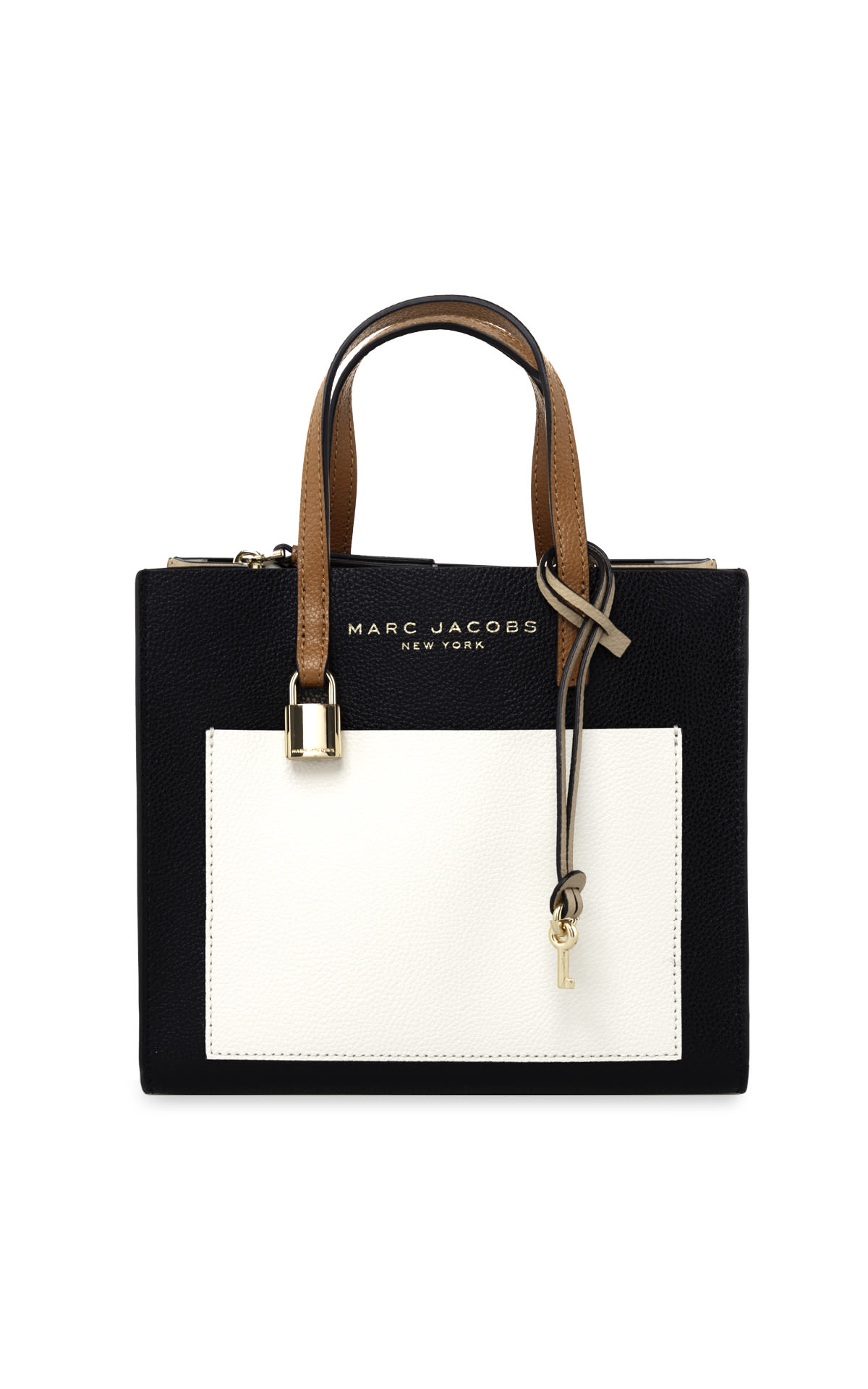 Black and cream leather bag