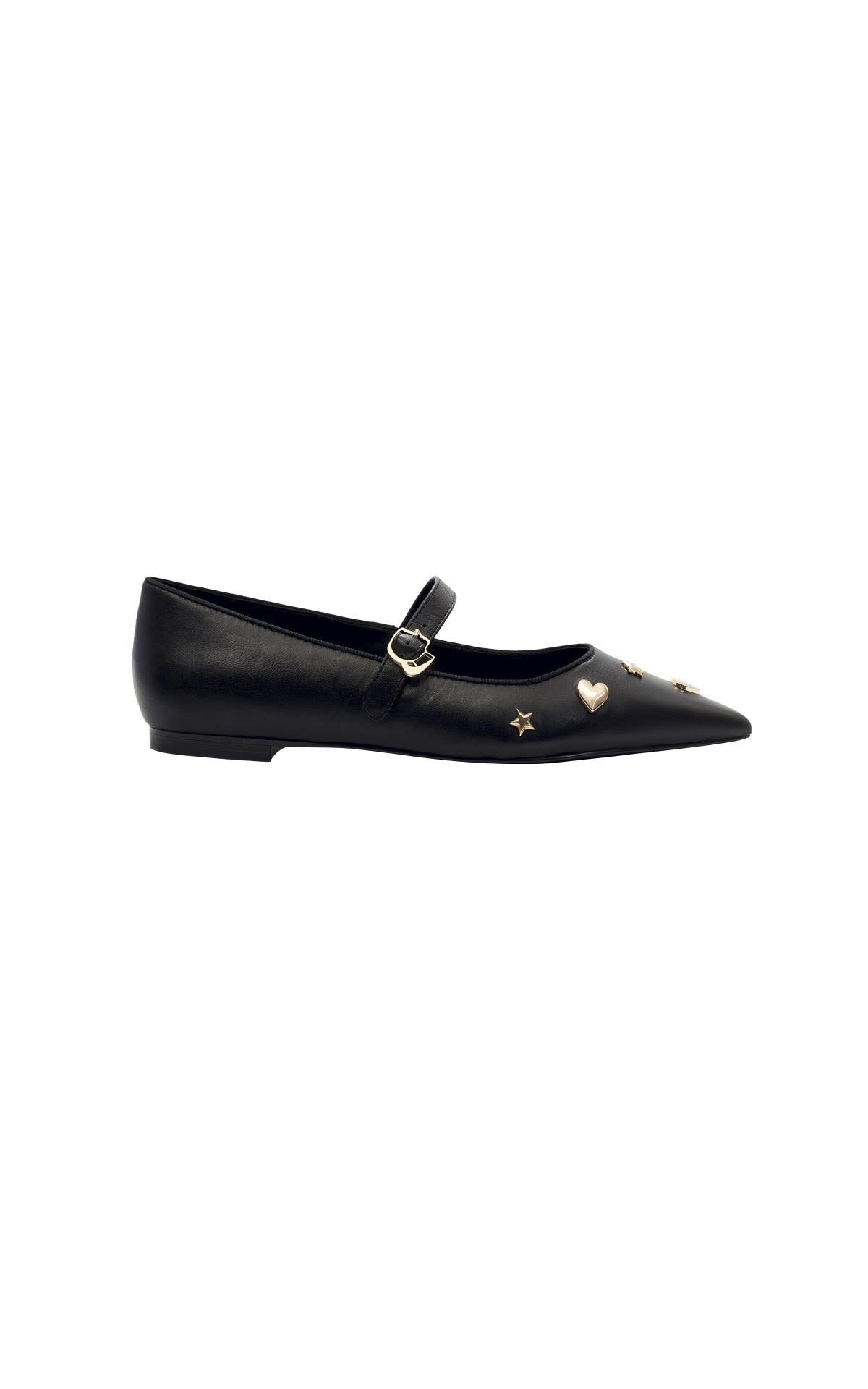 Black ballerina with pointed toe karl lagerfeld outilet madrid las rozas village