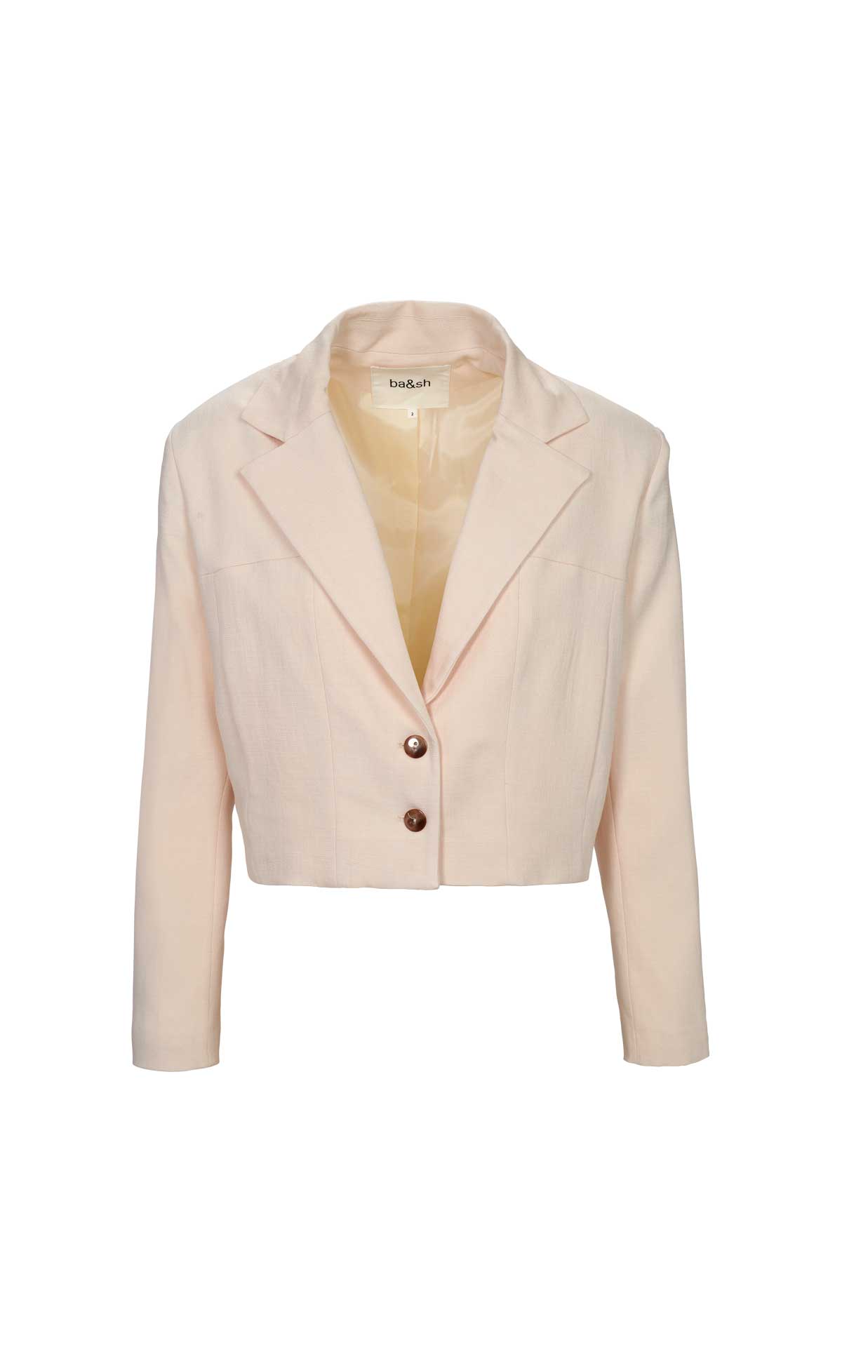 Light pink cropped jacket ba&sh outlet madrid las rozas village