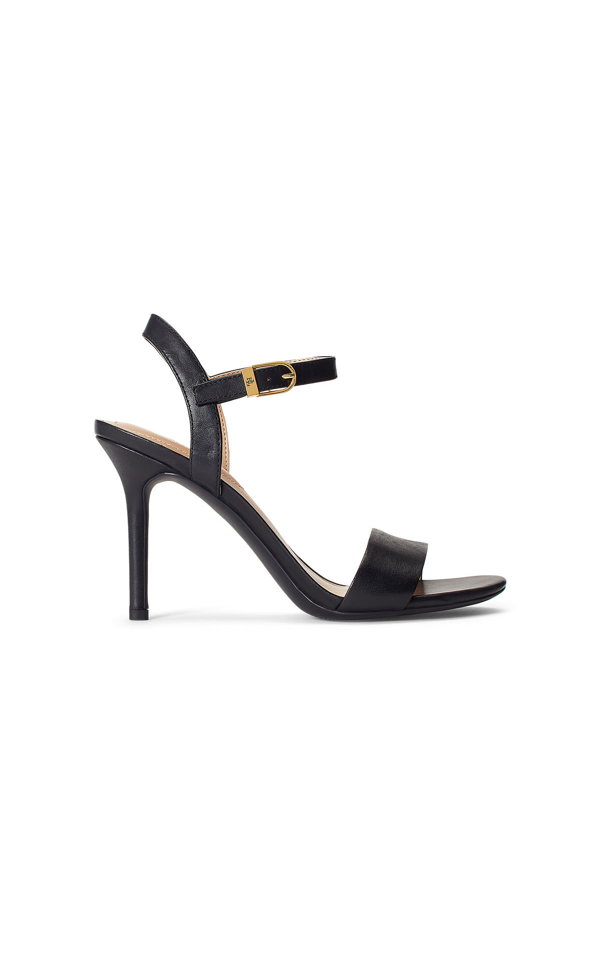 Black sandal with stiletto heel Polo ralph lauren women outlet madrid las rozas village