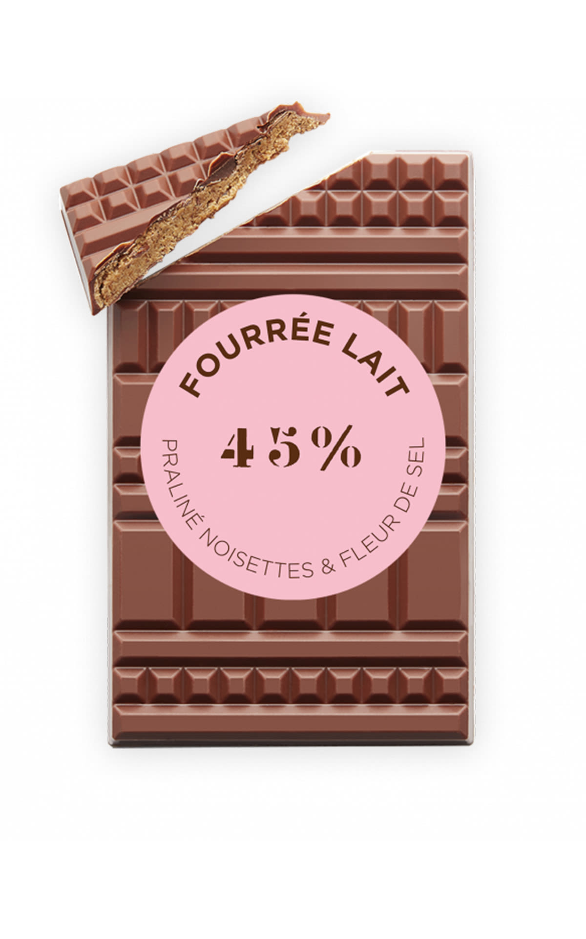 La Vallée Village Le Chocolat Alain Ducasse Hazelnut & Fleur de Sel Filled Bar 45%