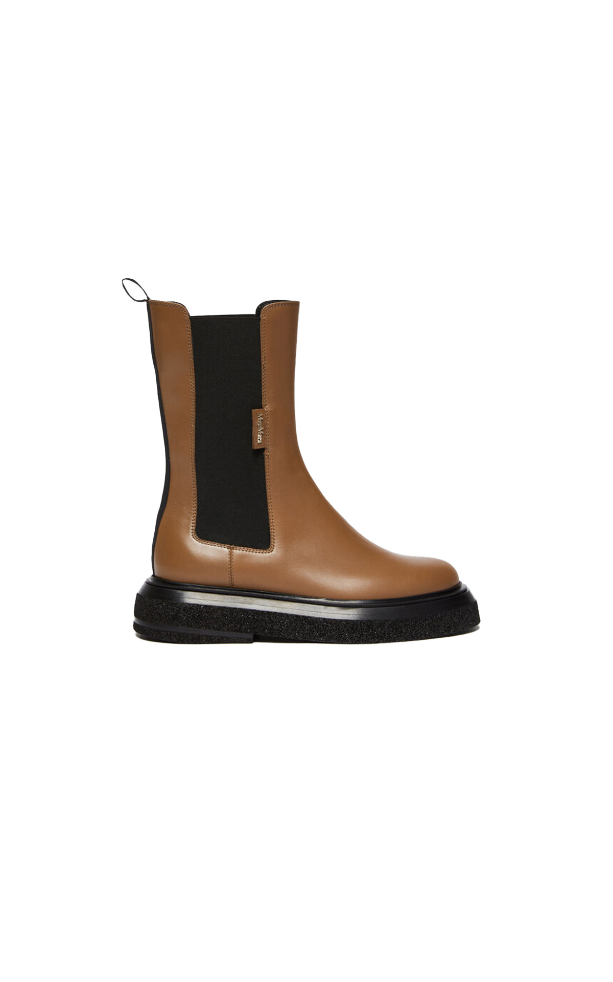 Brown leather ankle boots max mara outlet barcelona 