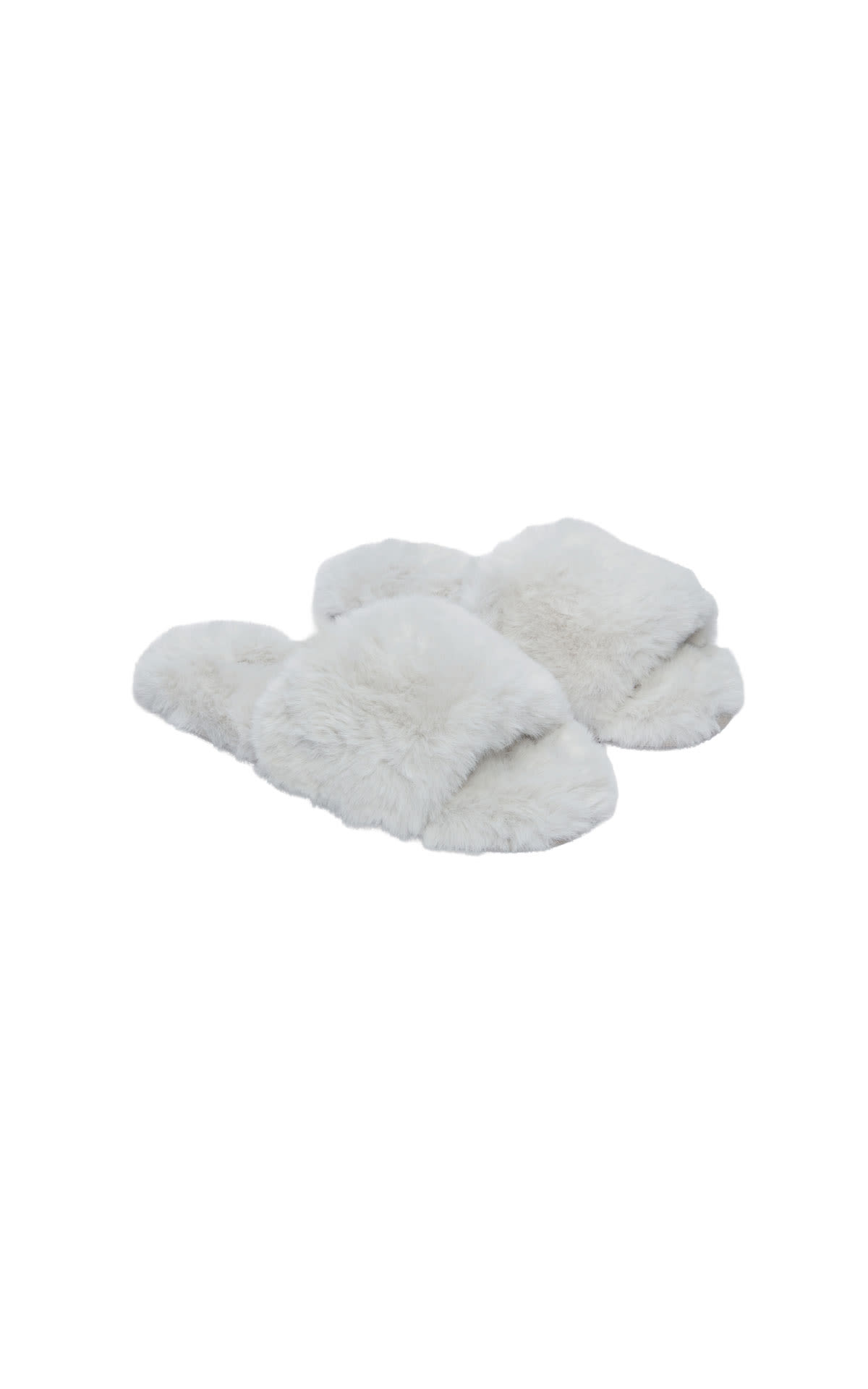 The White Company Faux fur slider slippers from Bicester Village