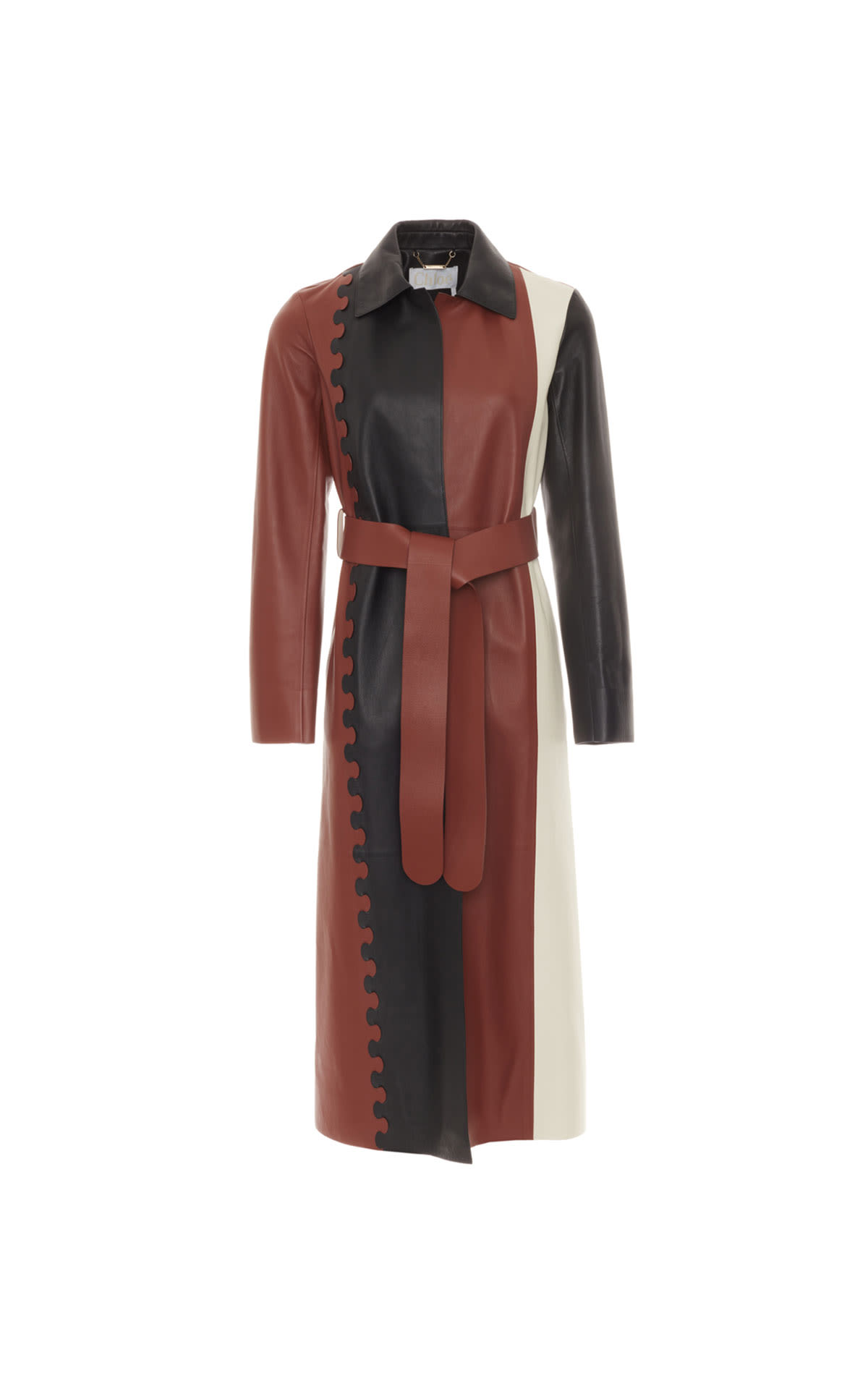 Chloe Colourblock leather trench from Bicester Village