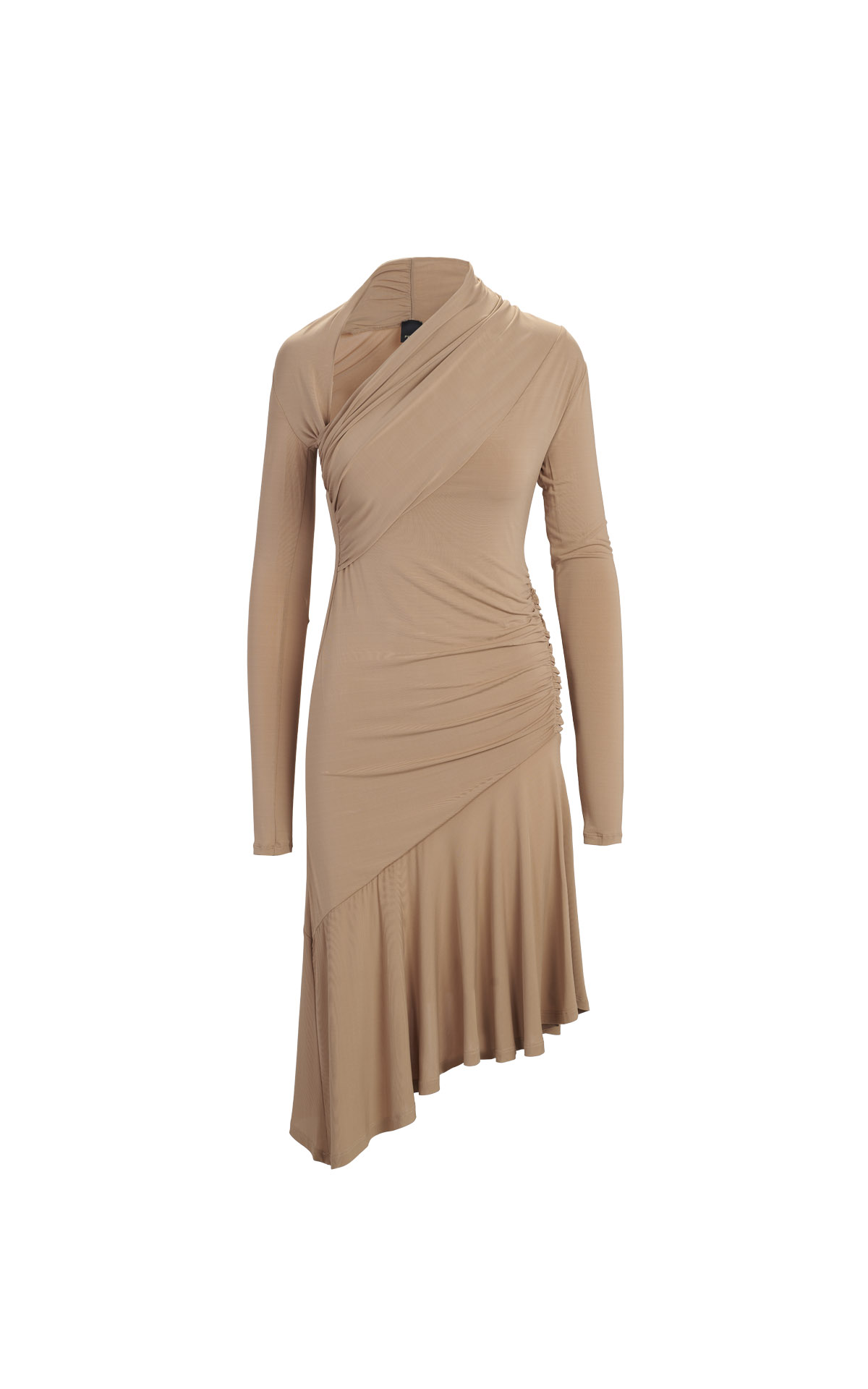 Asymmetrical camel dress pinko oultet barcelona la roca village