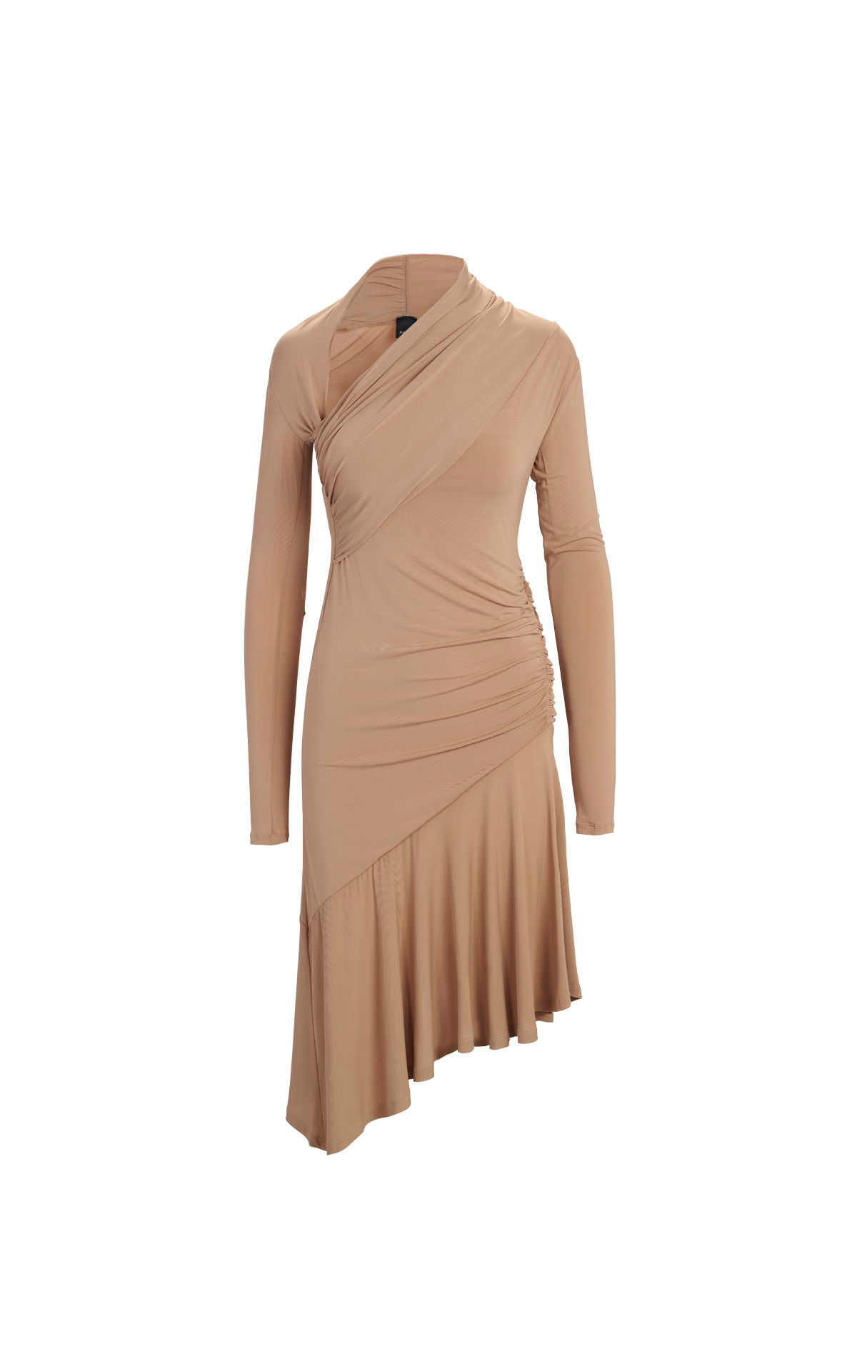 Asymmetrical camel dress pinko oultet barcelona la roca village