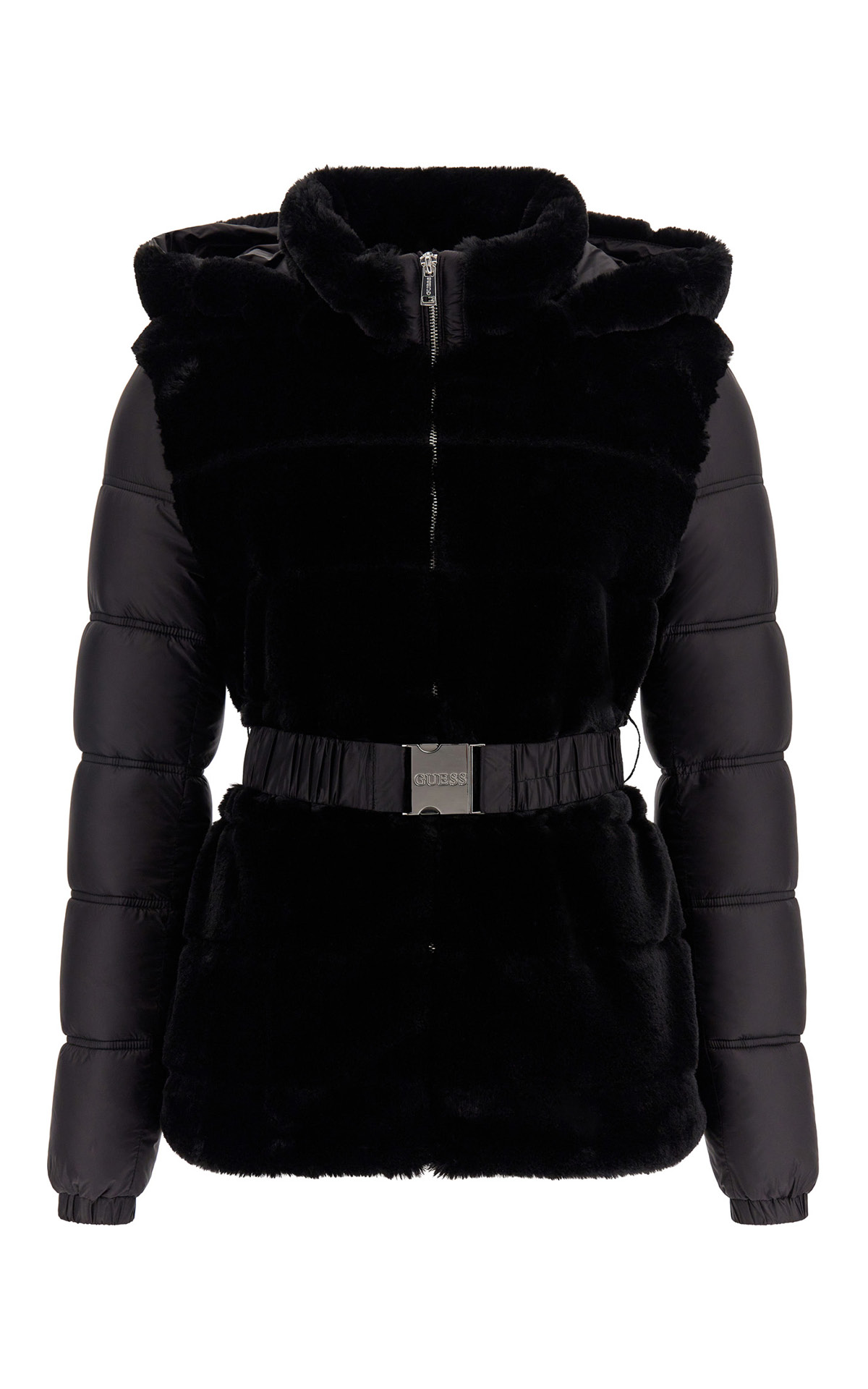 guess black leather
