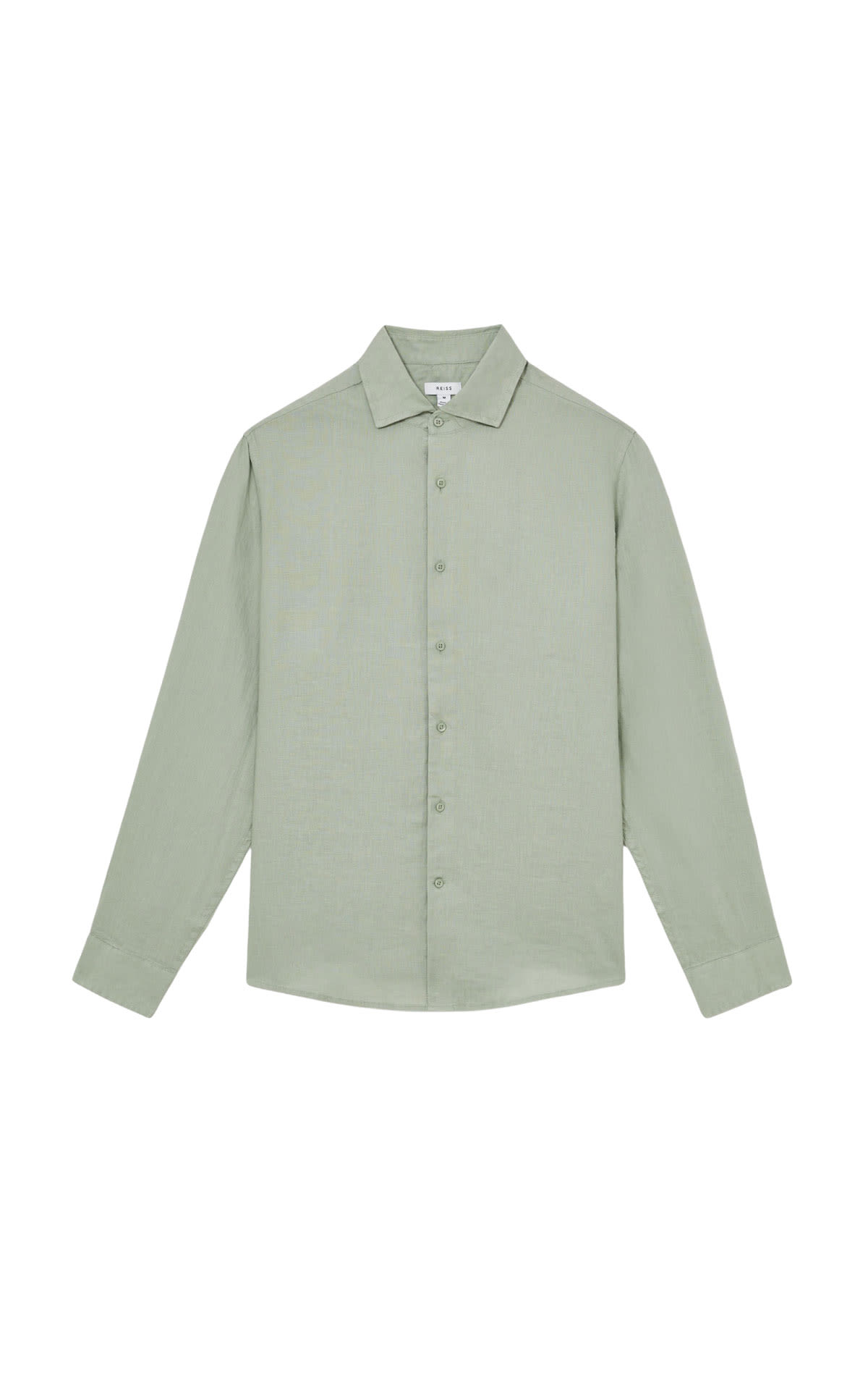 Reiss  Oe Remi Ls Linen Shirt Sage from Bicester Village