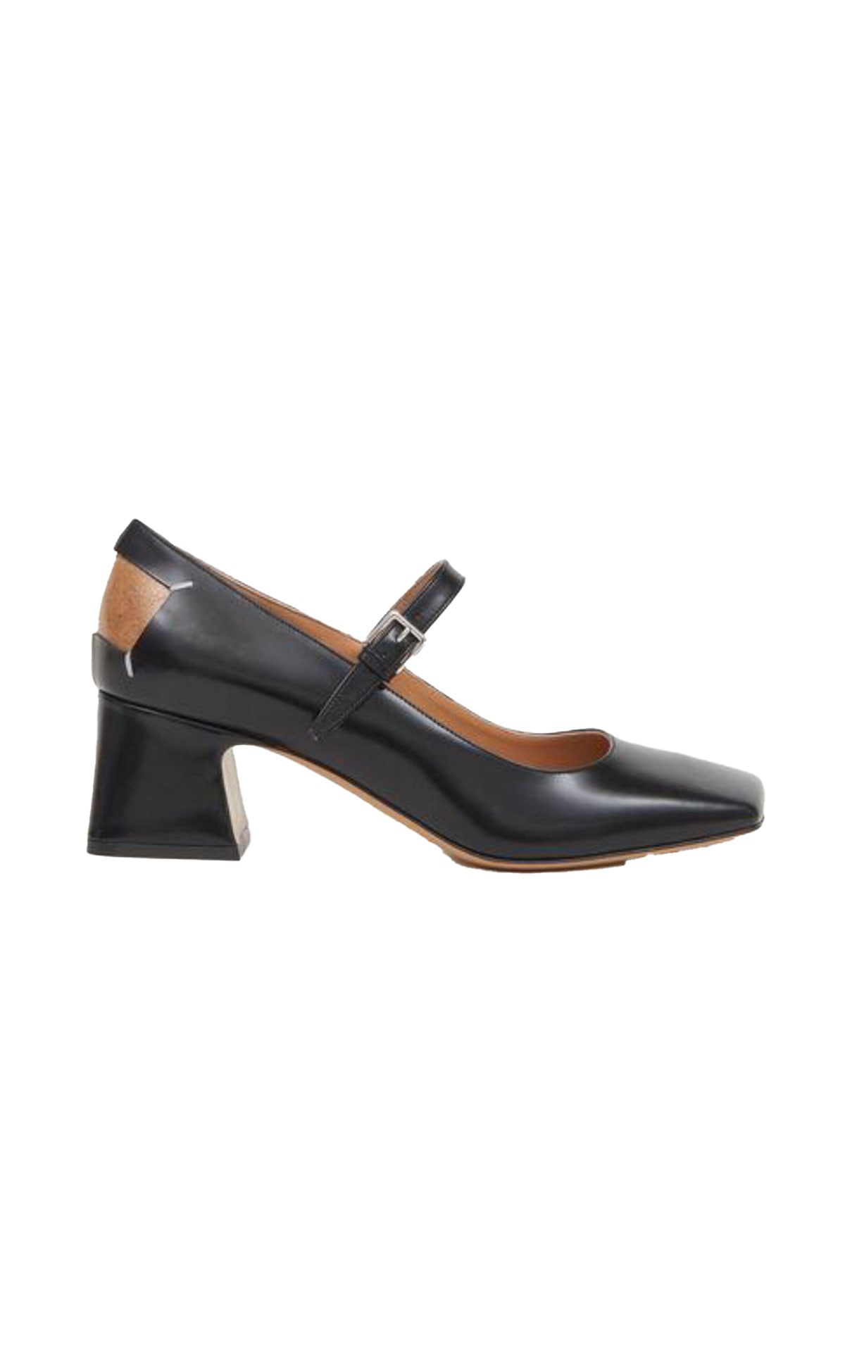 Maison Margiela  Patent decortique court shoe with strap from Bicester Village
