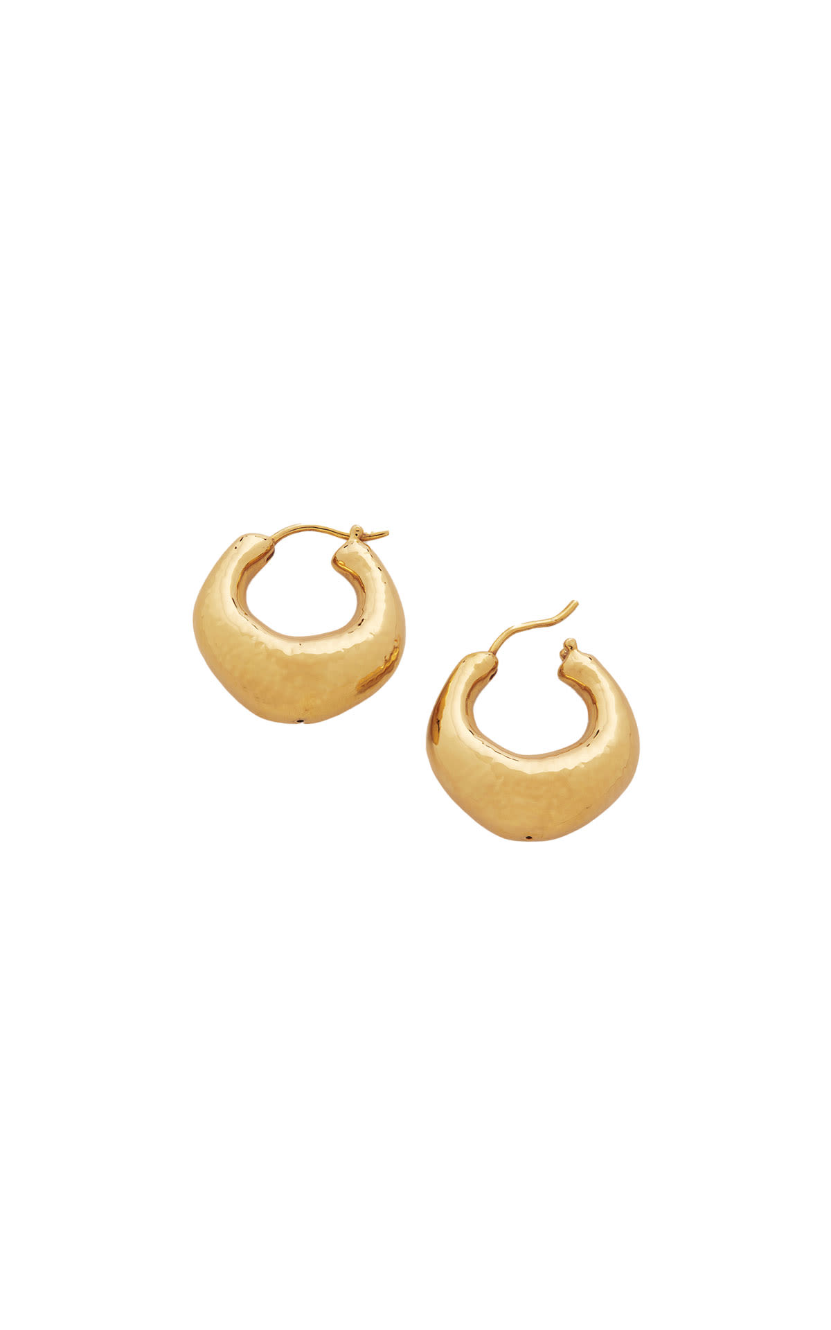Monica Vinader  18ct Gold vermeil deia chunky medium hoop earrings from Bicester Village