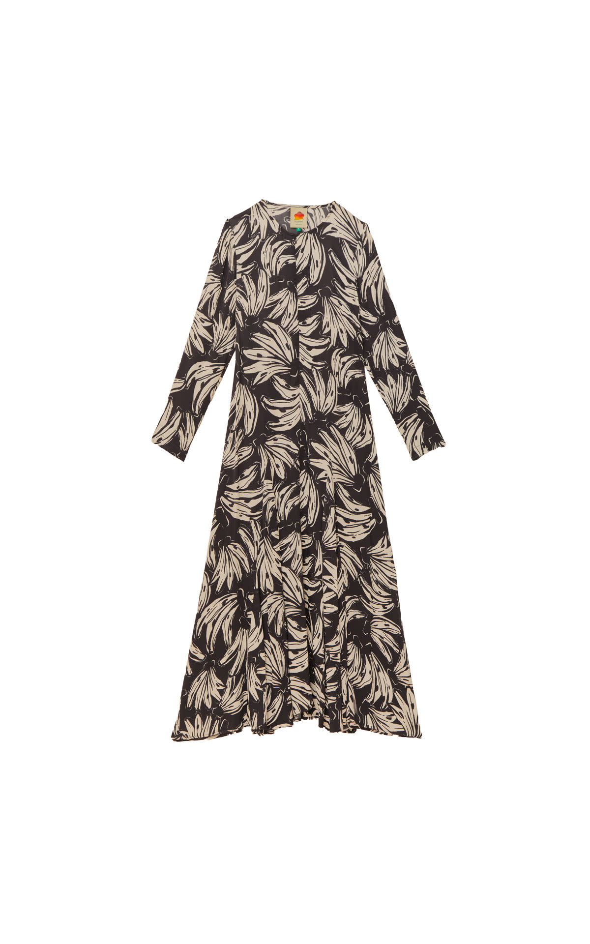 Farm Rio Bossa banana black midi dress from Bicester Village