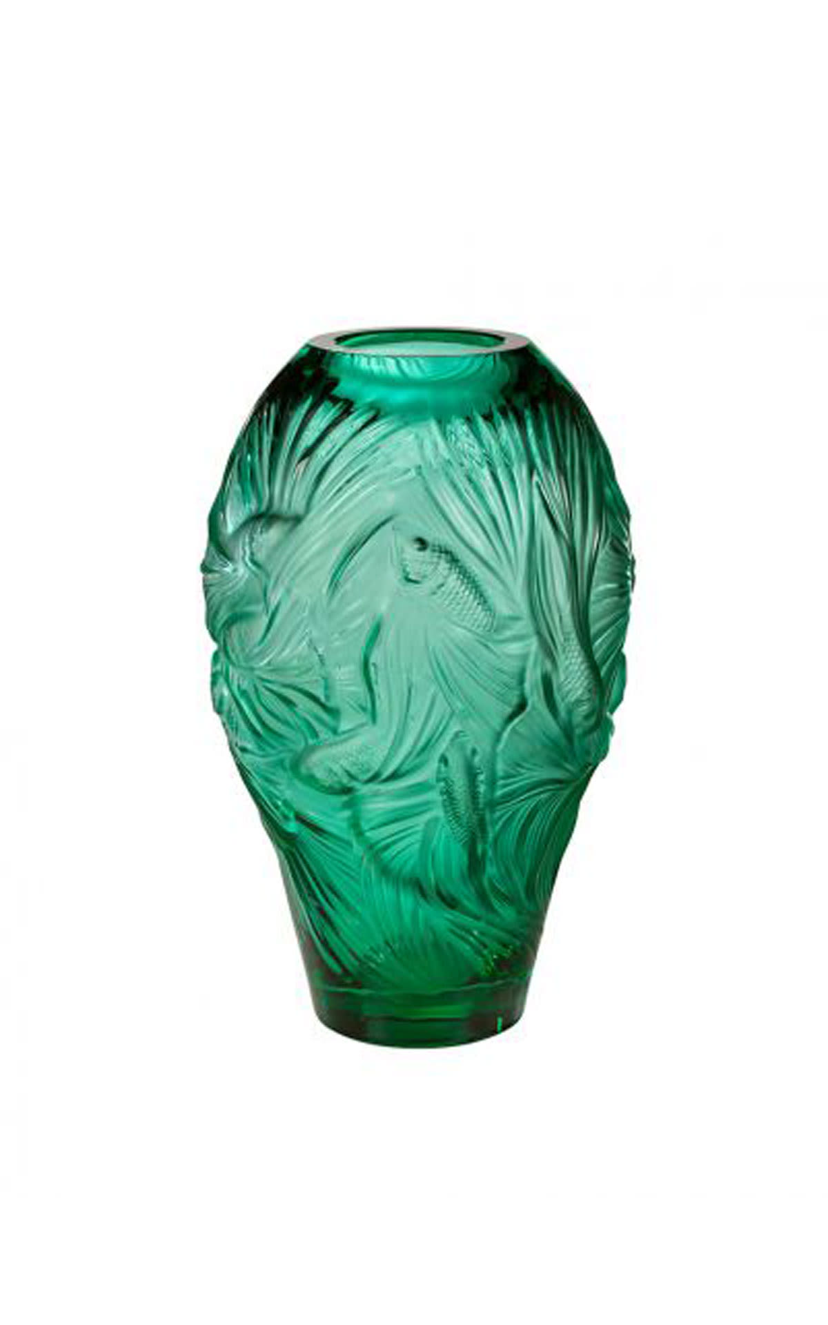 Lalique Vase poisson comb grand from Bicester Village