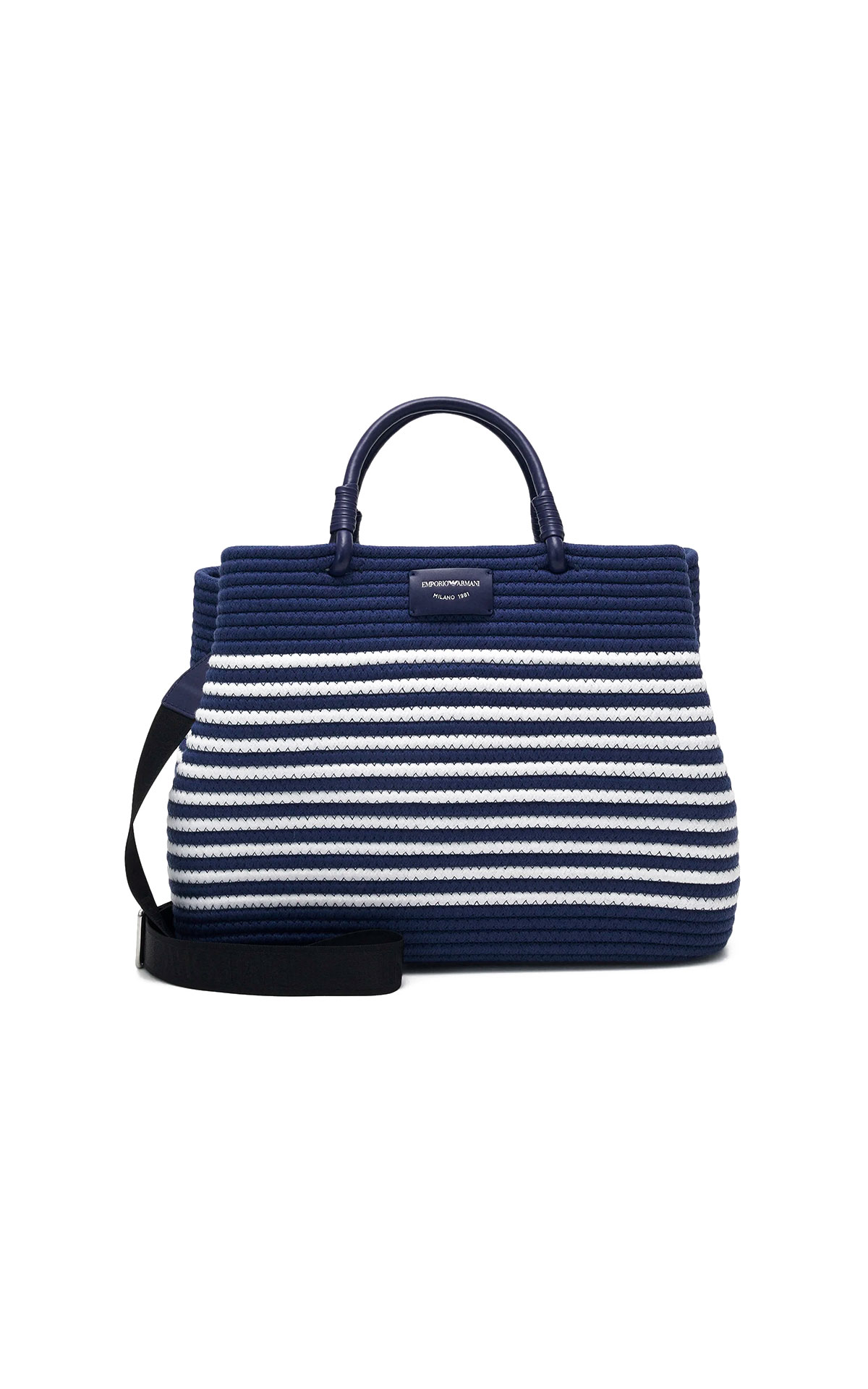 Blue bag with white stripes Armani 