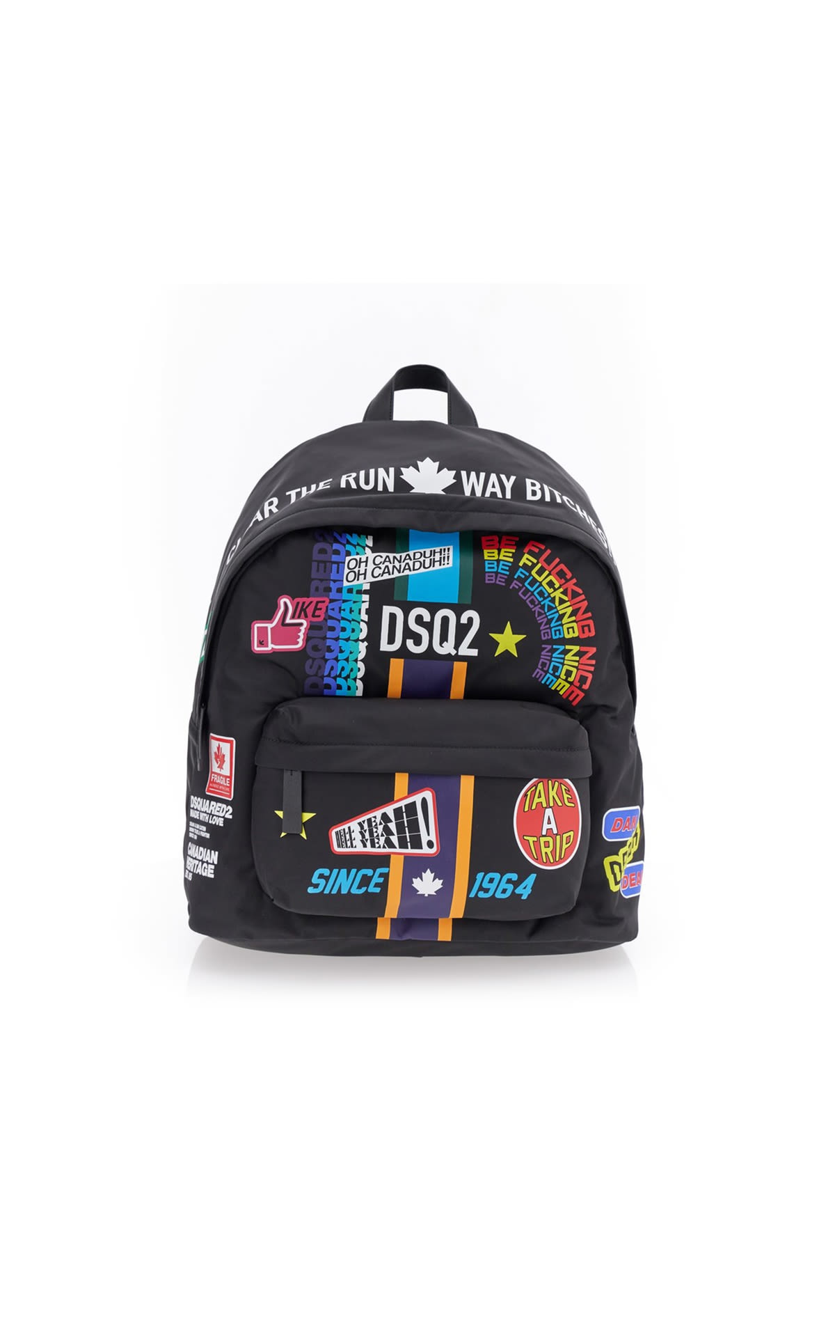Backpack with print and logo