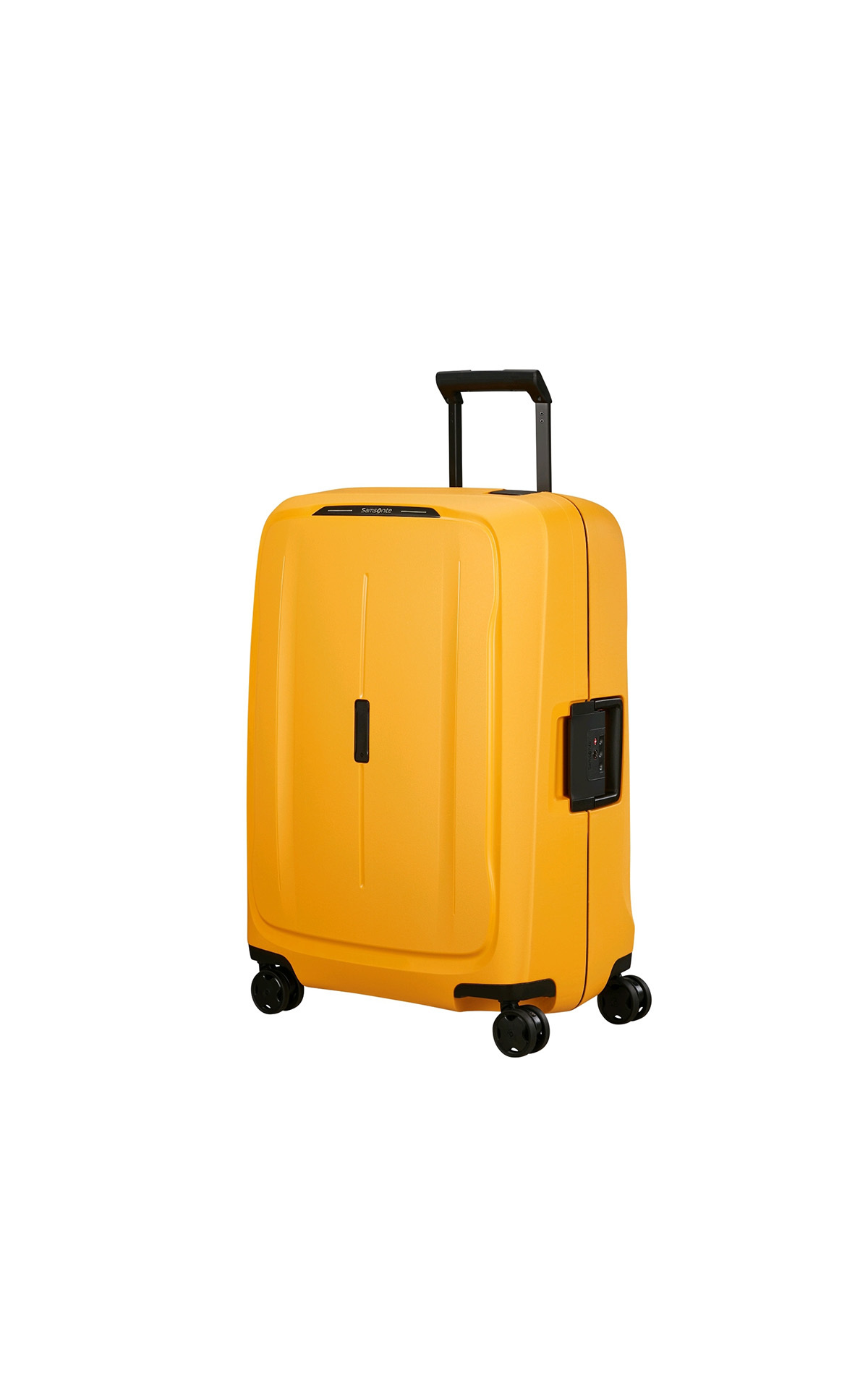 Samsonite yellow suitcase