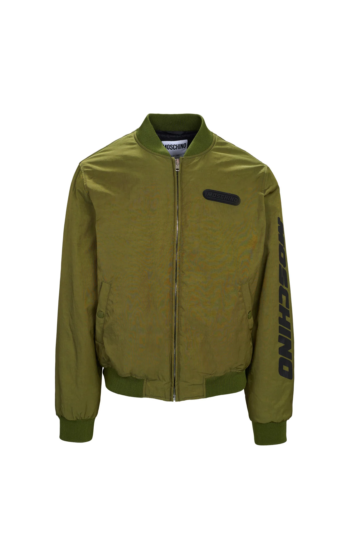 Chaqueta bómber verde kaki moschino outlet barcelona la roca village