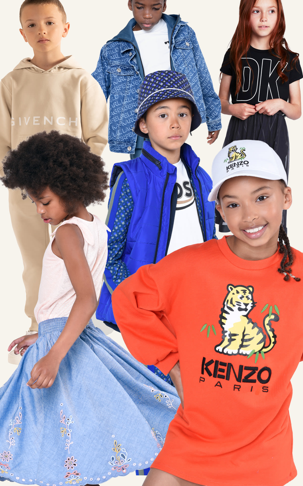Niños con ropa de Kids Around