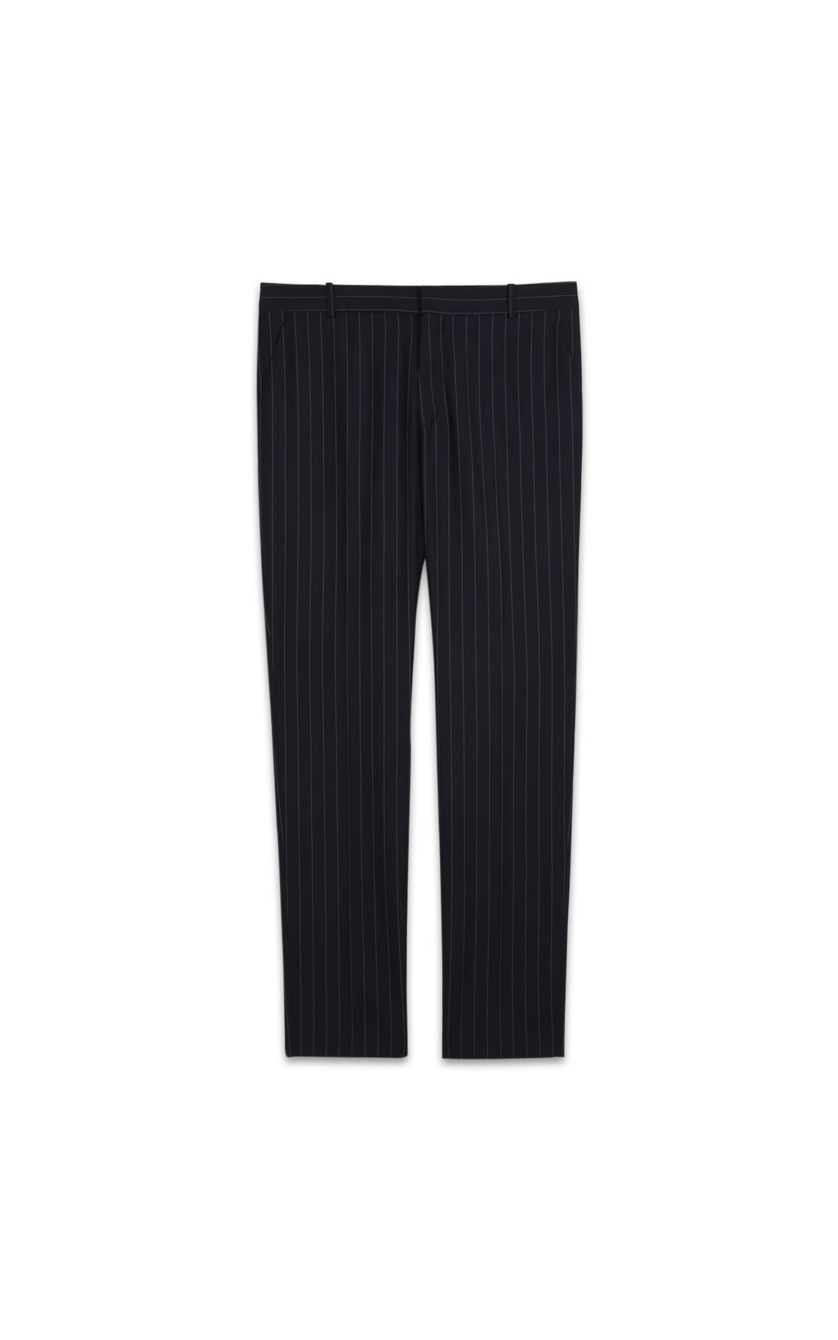 Straight-cut striped suit trousers