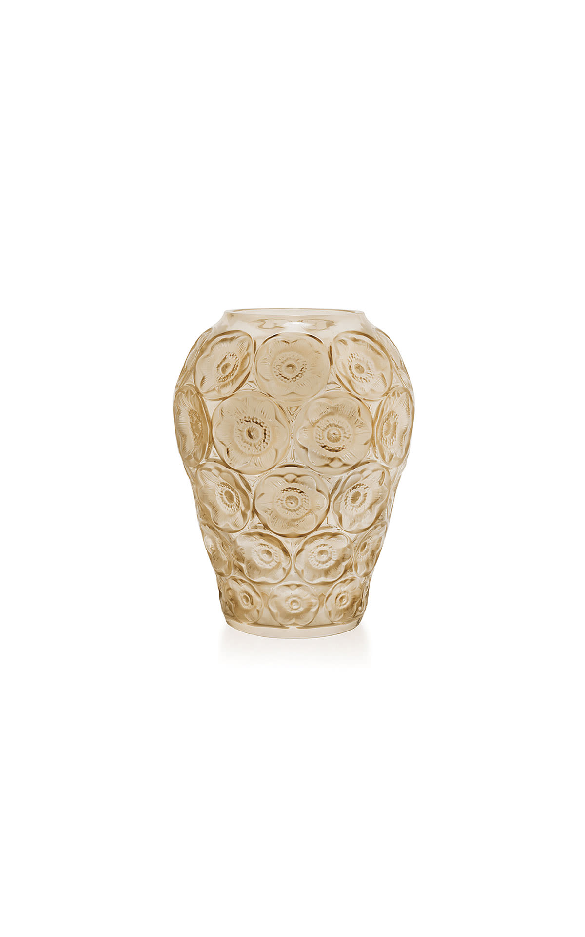 Lalique Vase anemones gold  from Bicester Village