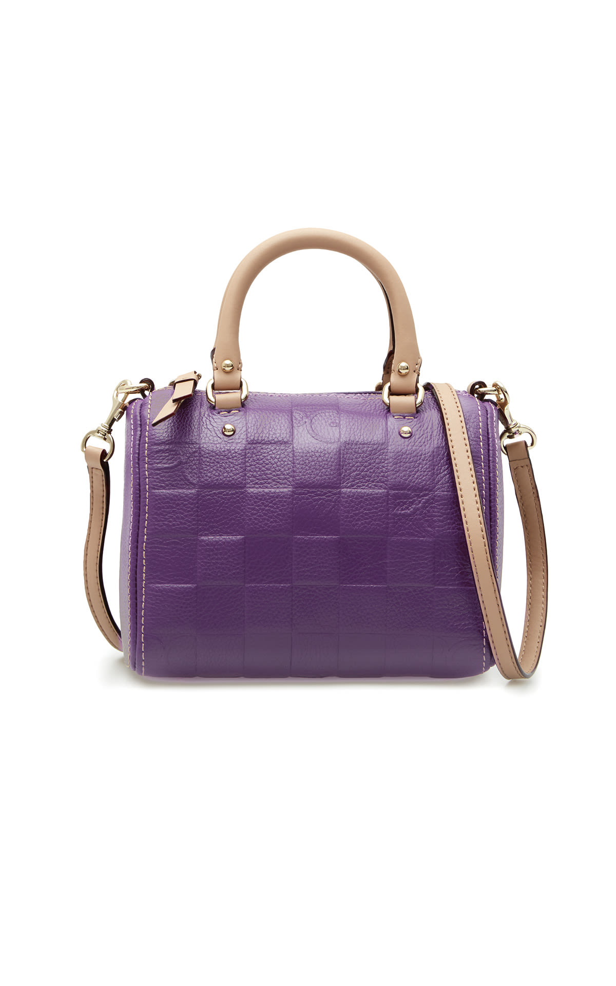 Purple leather bag Purificacion Garcia