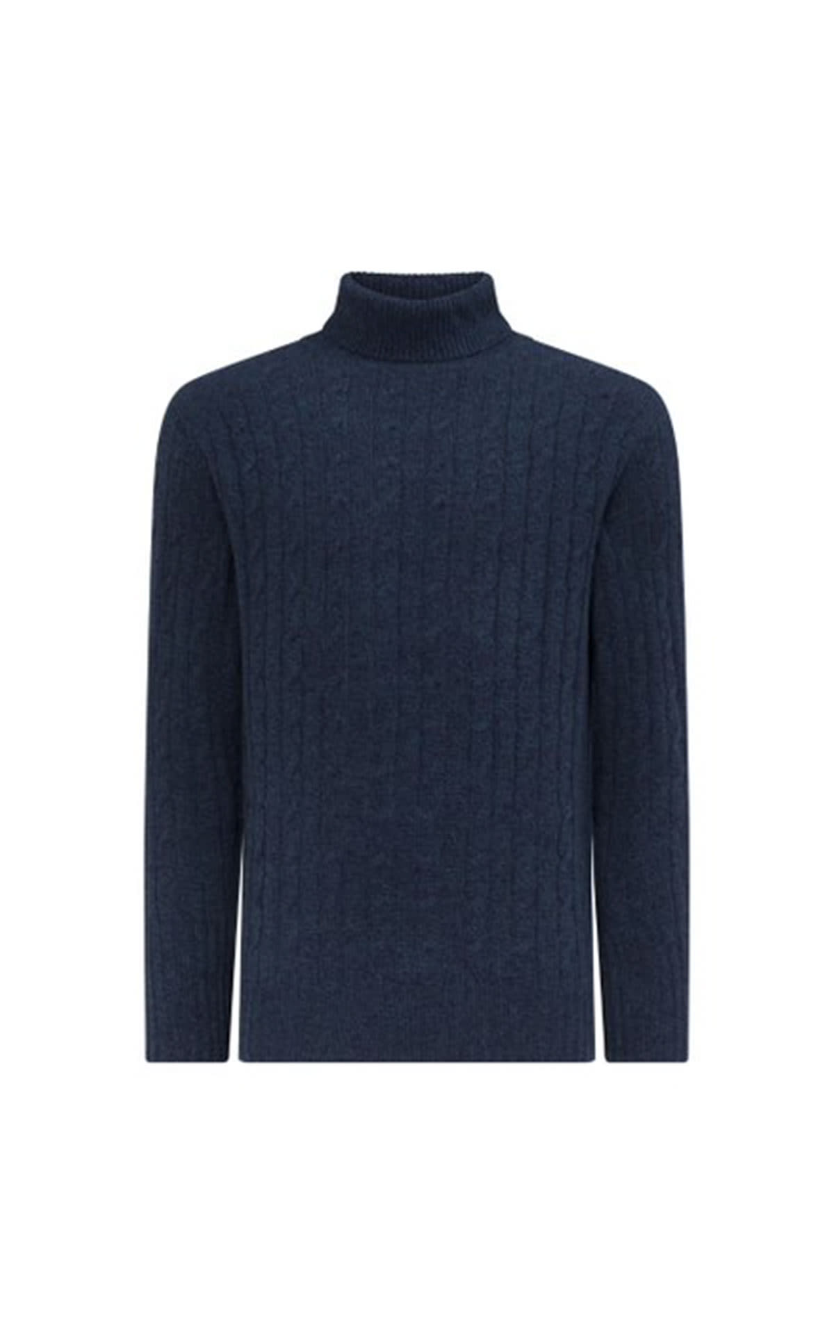 N.Peal Classic cable roll neck french blue from Bicester Village