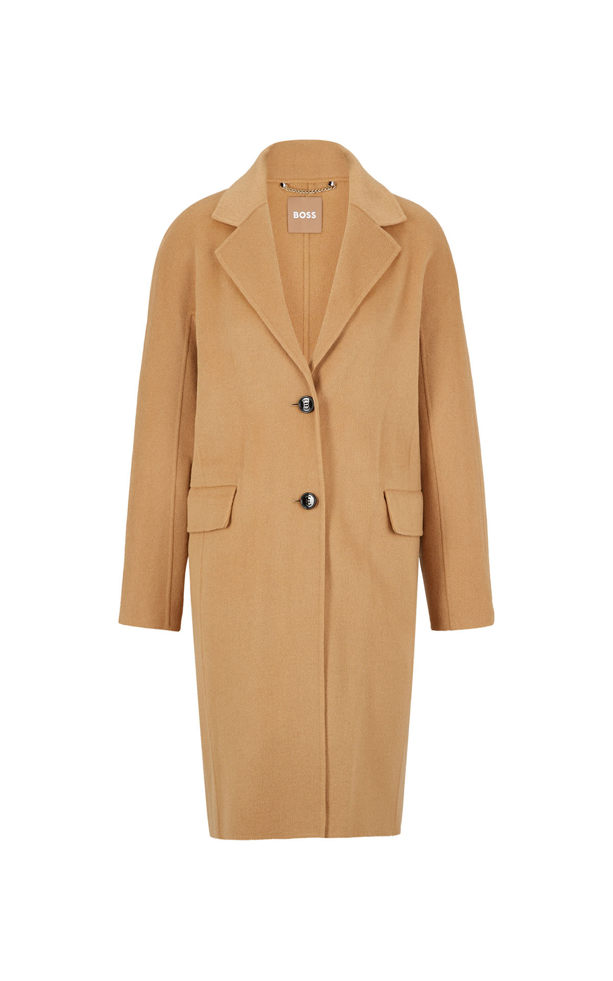 Abrigo largo beige BOSS