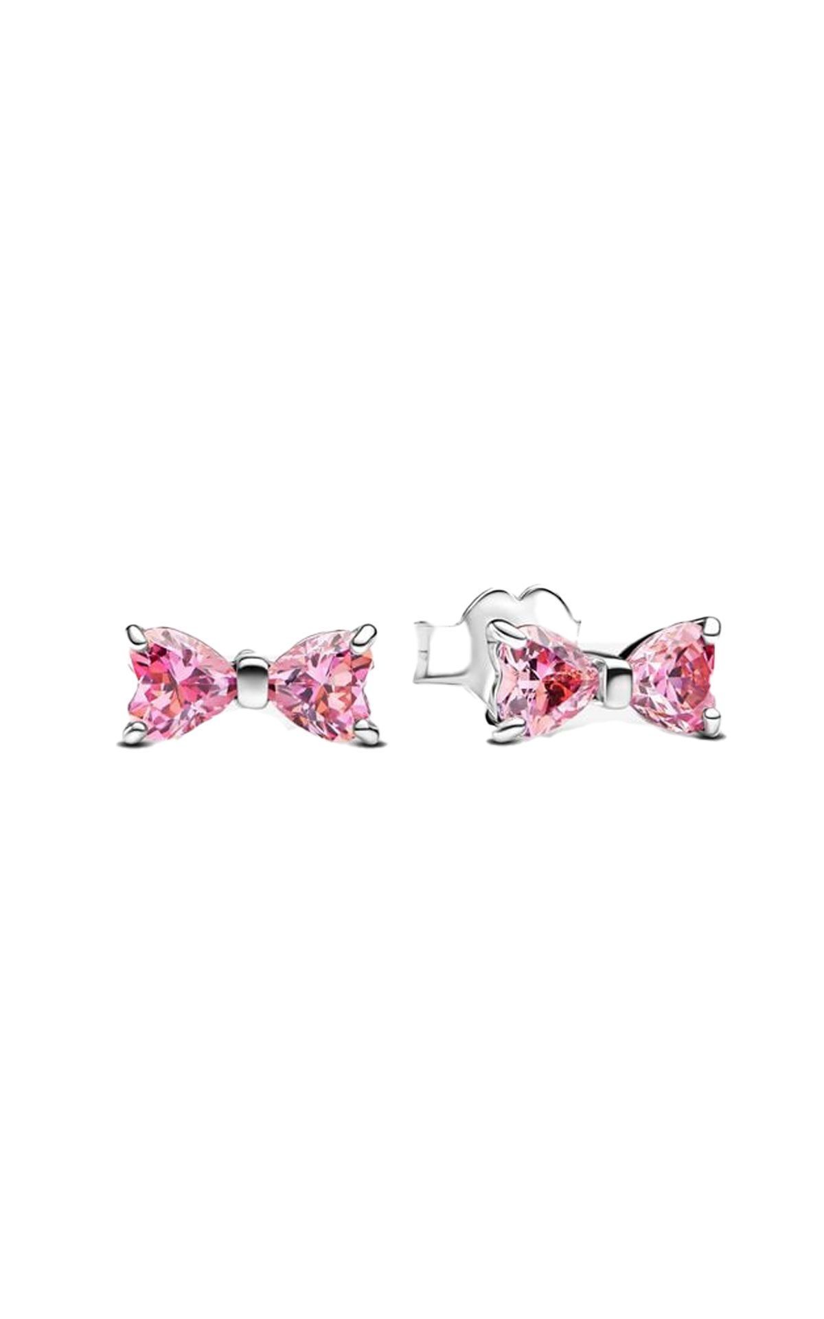 Pandora Sparkling Pink Bow Stud Earrings from Bicester Village