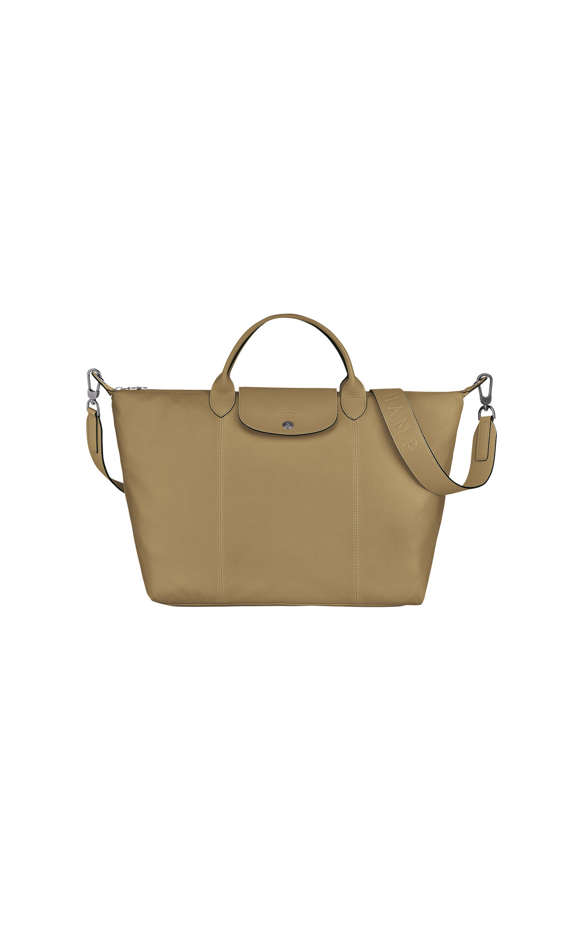 Longchamp Le pliage cuir top handle bag with detachable strap from Bicester Village