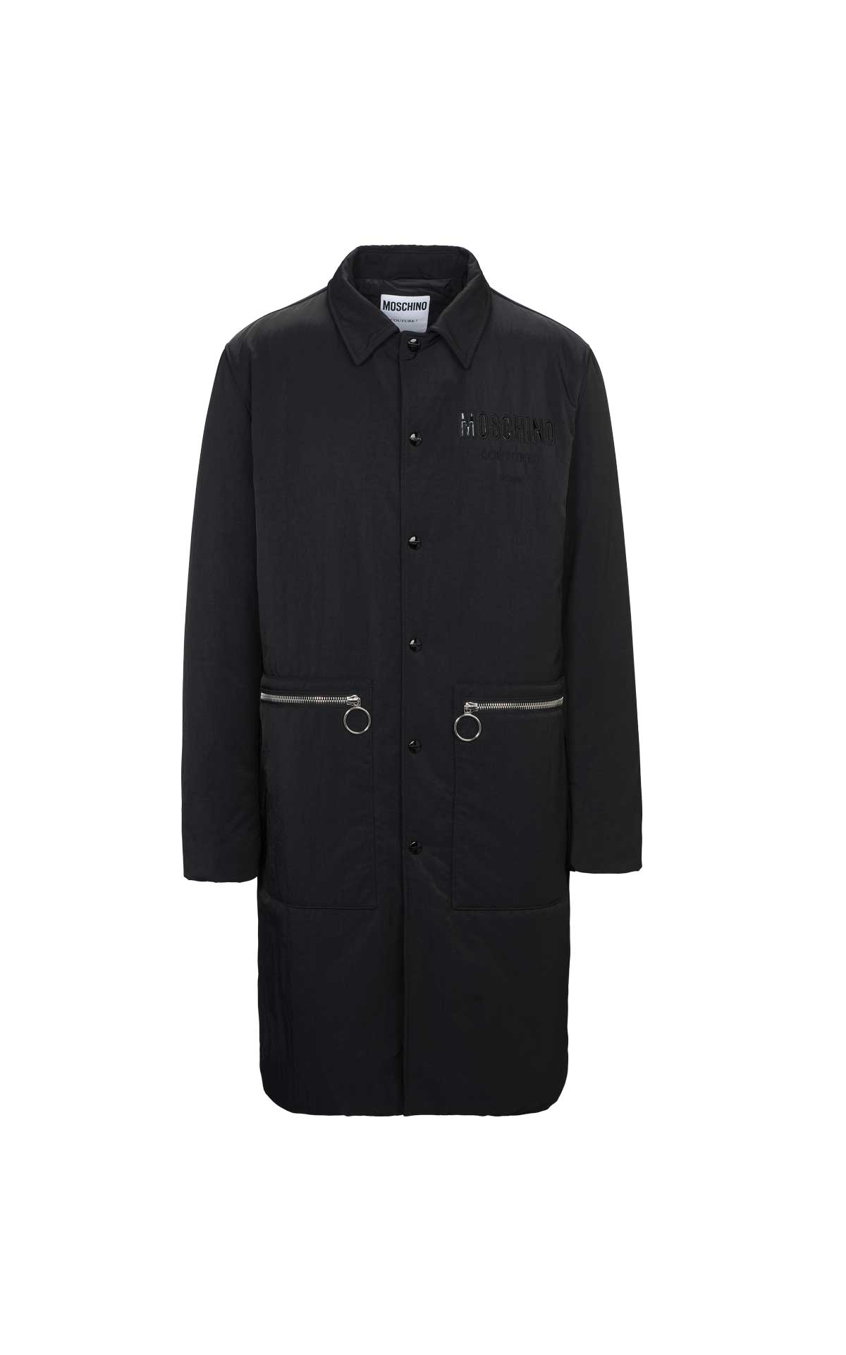 Chaqueta negra con cremallera Moschino