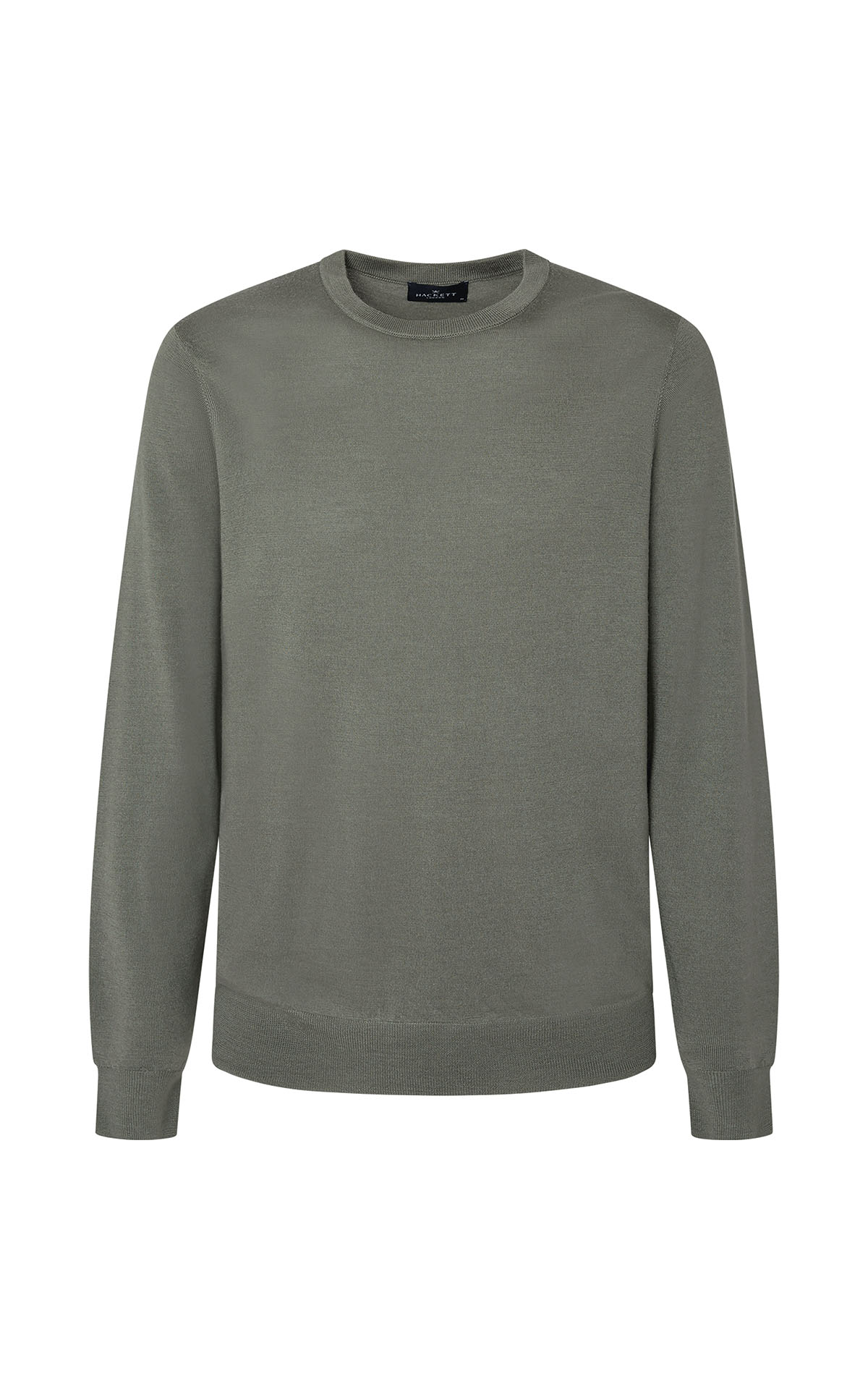 Green knitted sweater with round neck hackett london outlet madrid las rozas v