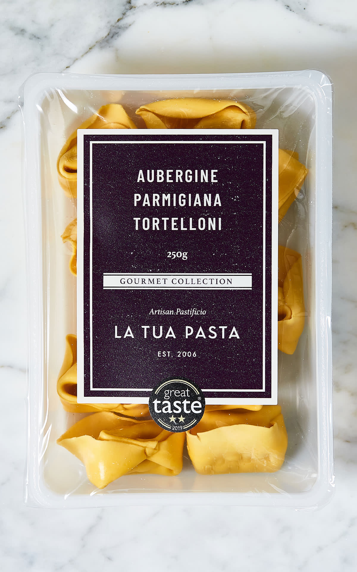 La Tua Pasta Aubergine parmigiana tortelloni from Bicester Village