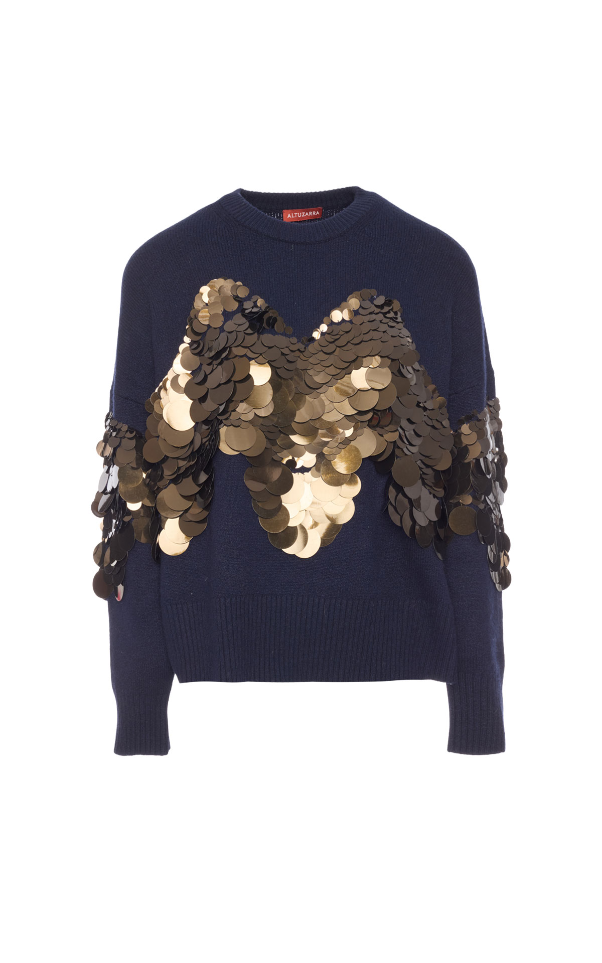 Altuzarra Navy sequin jumper from Bicester Village