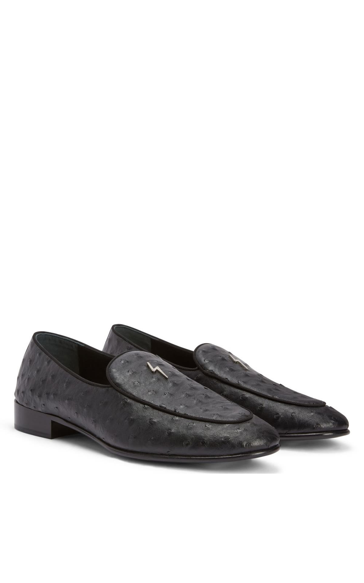 Guiessep Zanotti Ostrich-skin-effect low-heel loafers  from Bicester Village