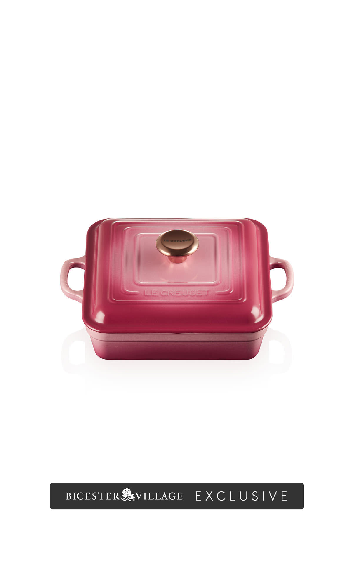 Le Creuset Signature square shallow casserole 24cm berry  from Bicester Village