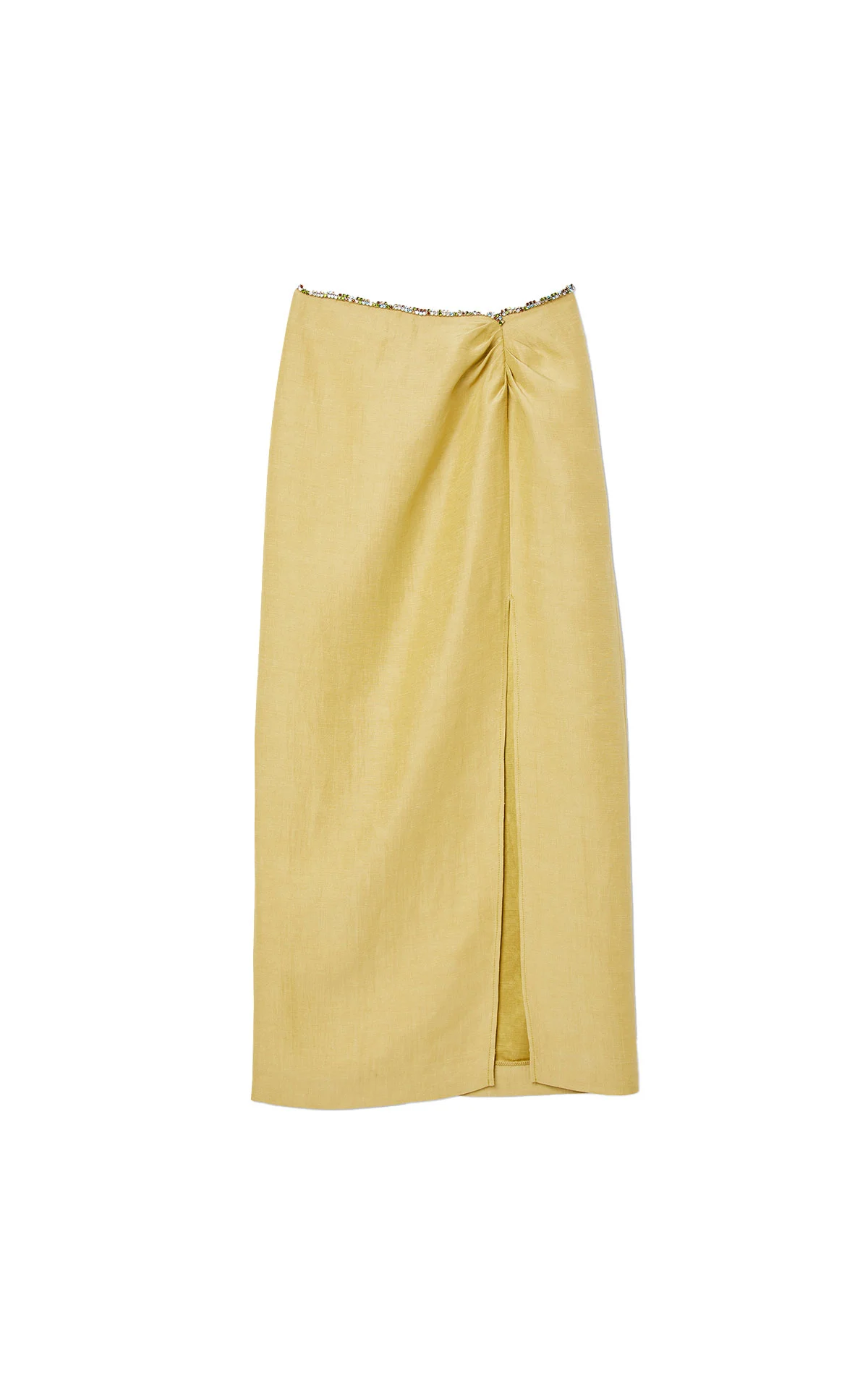 Yellow skirt with rhinestone details sandro outlet barcelona la roca village