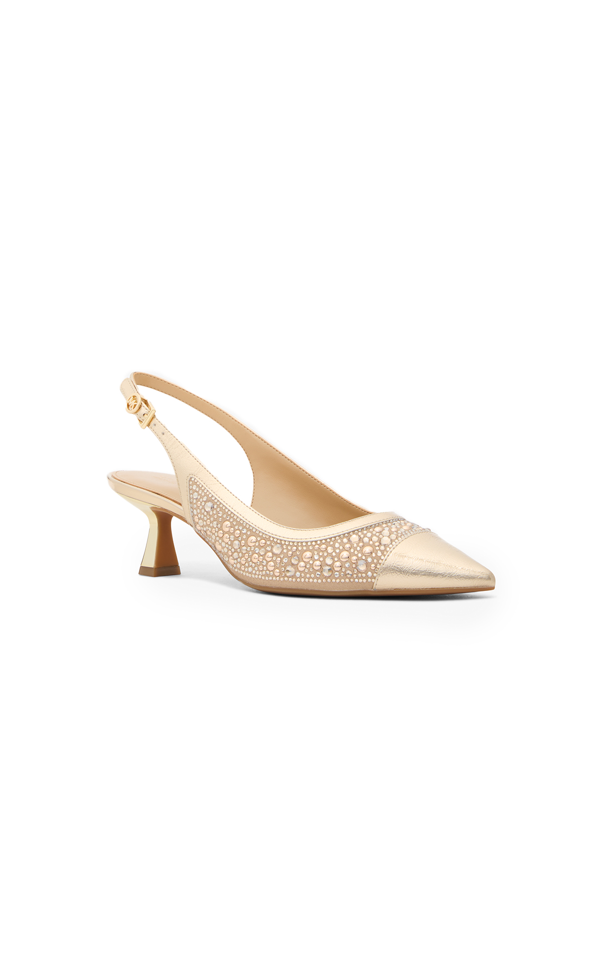 Michael Kors  gold pumps with diamonds 