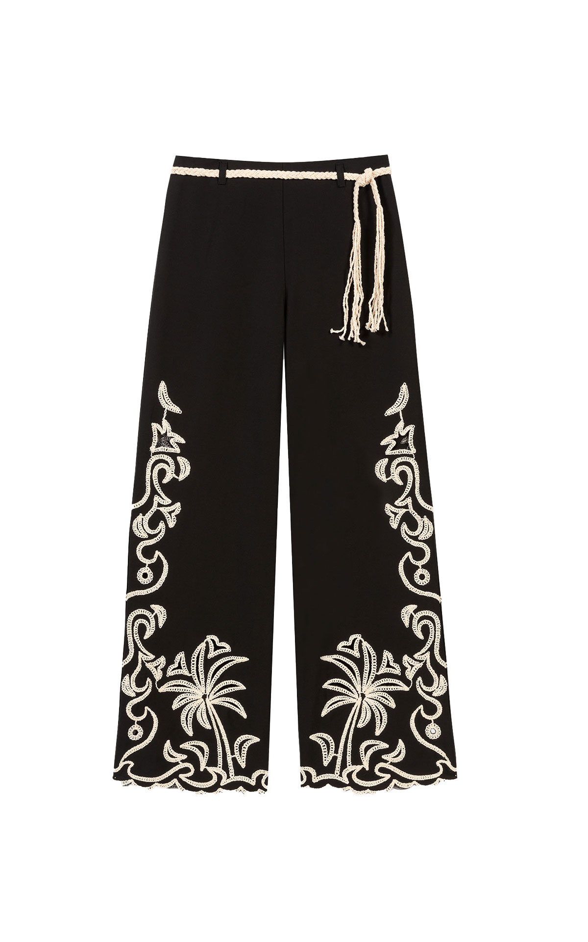Black elephant leg pants maje outlet madrid las rozas village