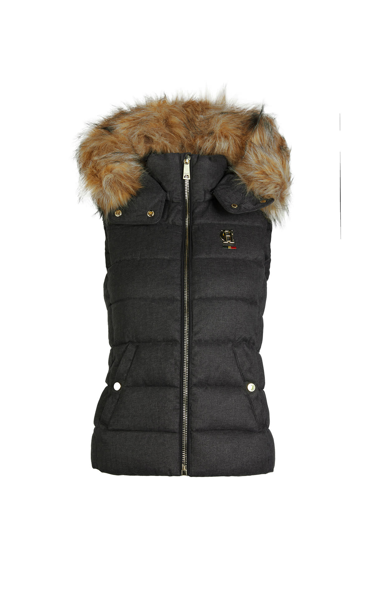 Holland Cooper Heritage faux fur gilet from Bicester Village