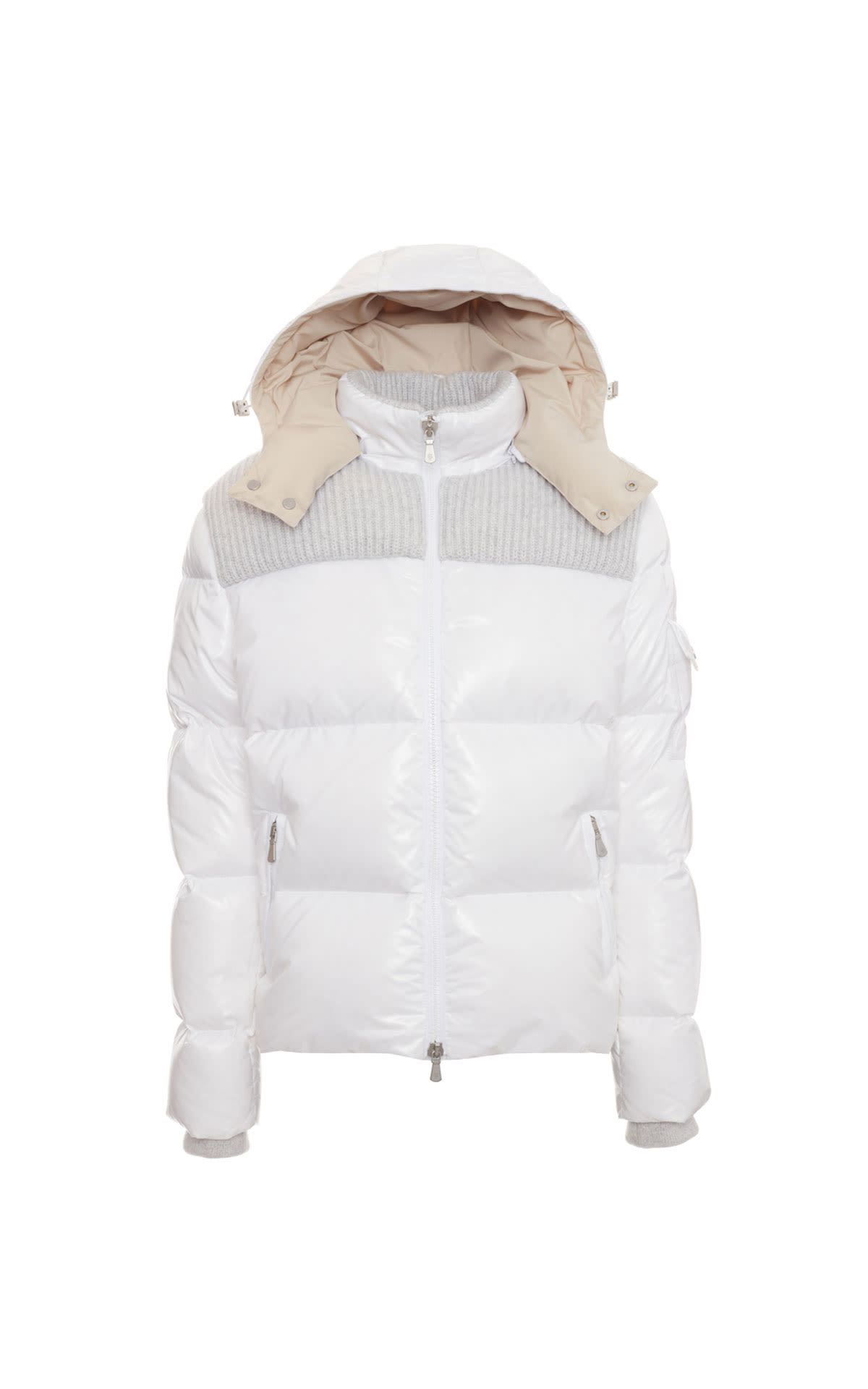 Eleventy White puffer jacket from Bicester Village
