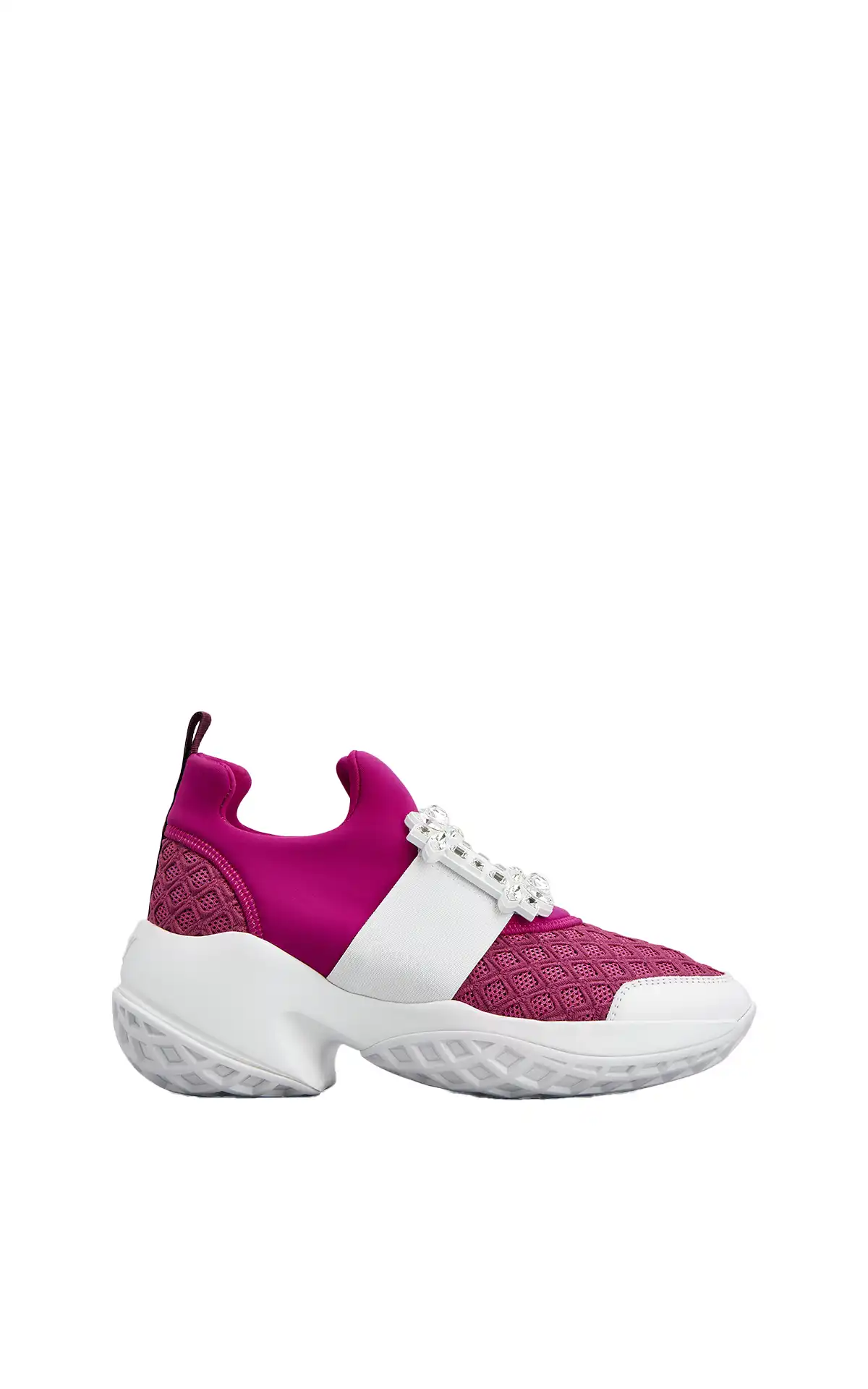 Roger Vivier Baskets Viv Run fuchsia avec boucle en cristal La Vallée Village
