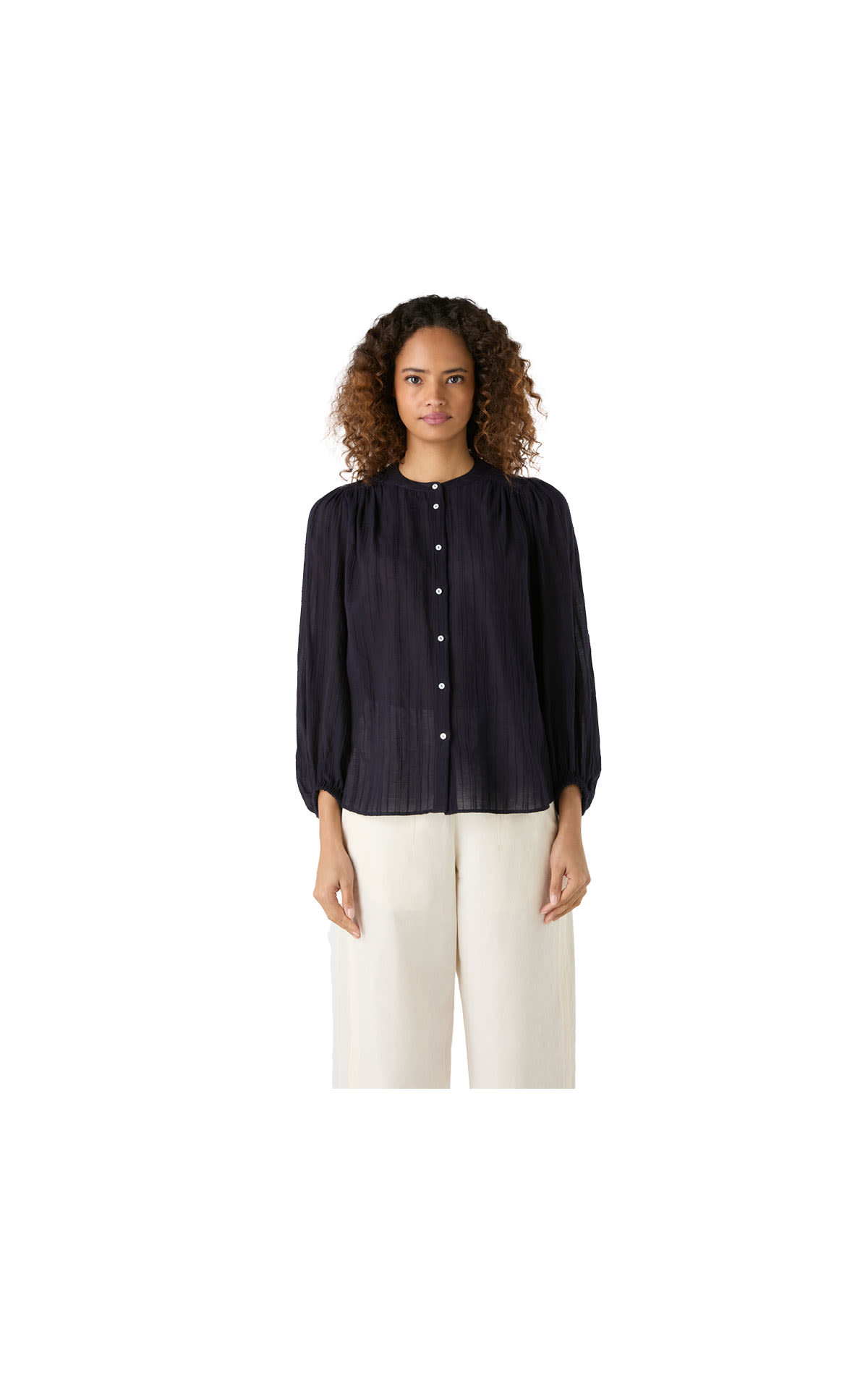 Bamford Una blouse navy from Bicester Village