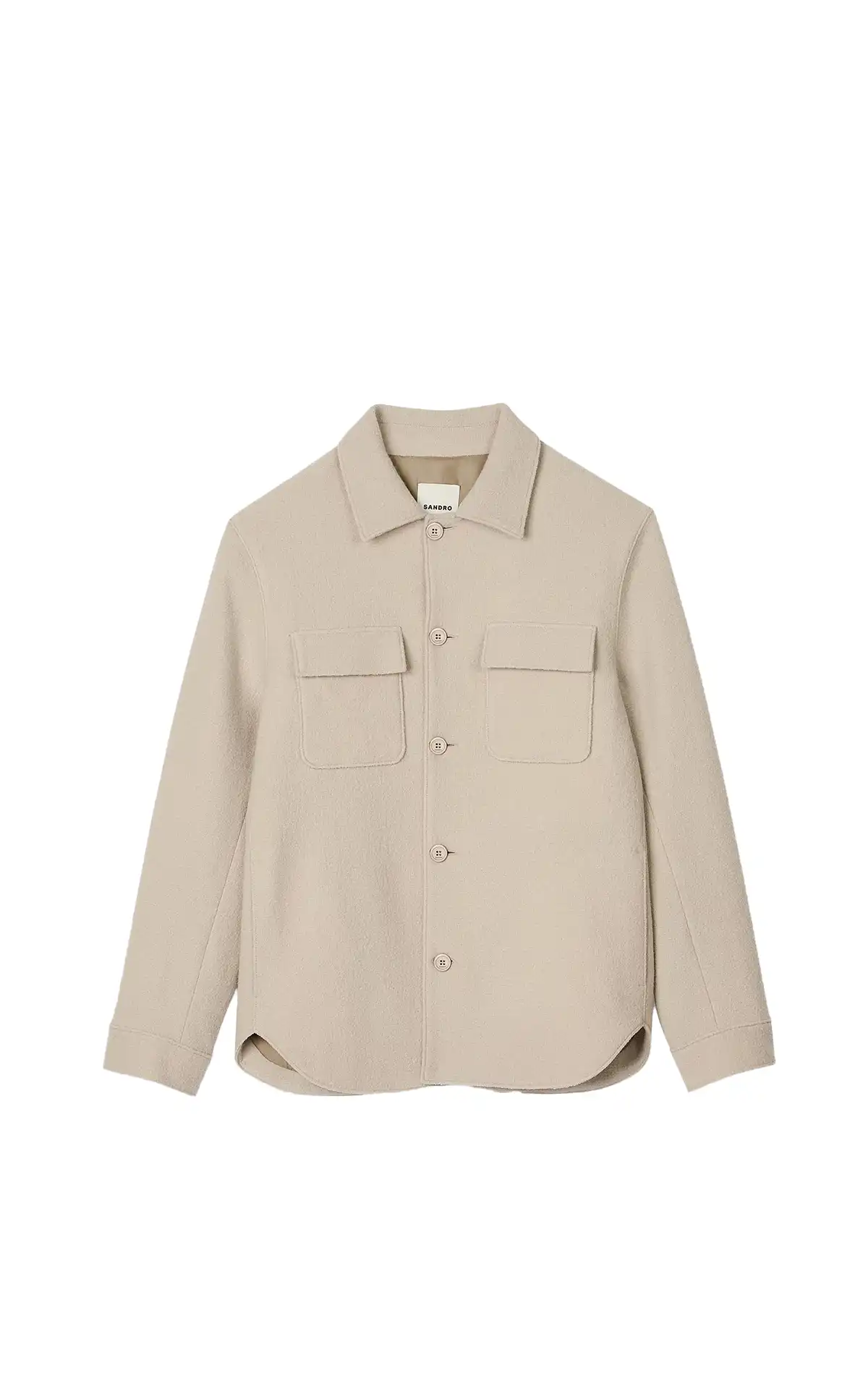 Sandro beige Button-front shacket La Vallée Village