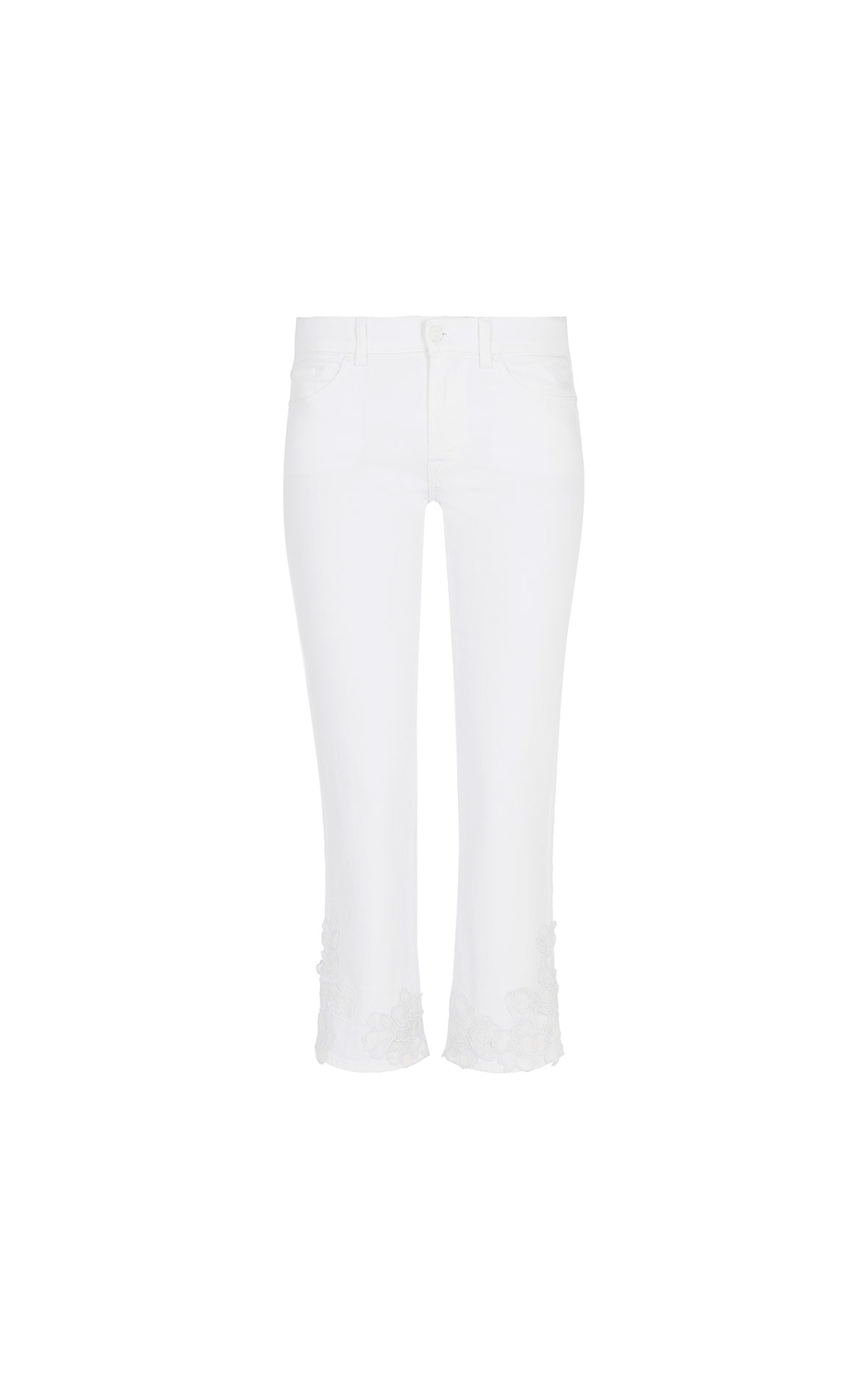 7 For all Mankind Cropped boot pure white from Bicester Village