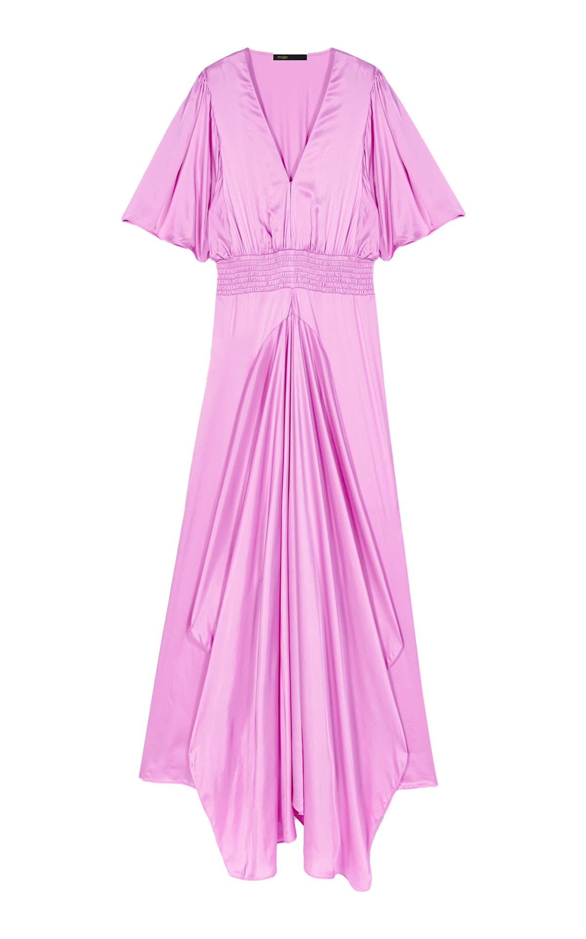 Loose pink dress Maje outlet barcleona la roca village