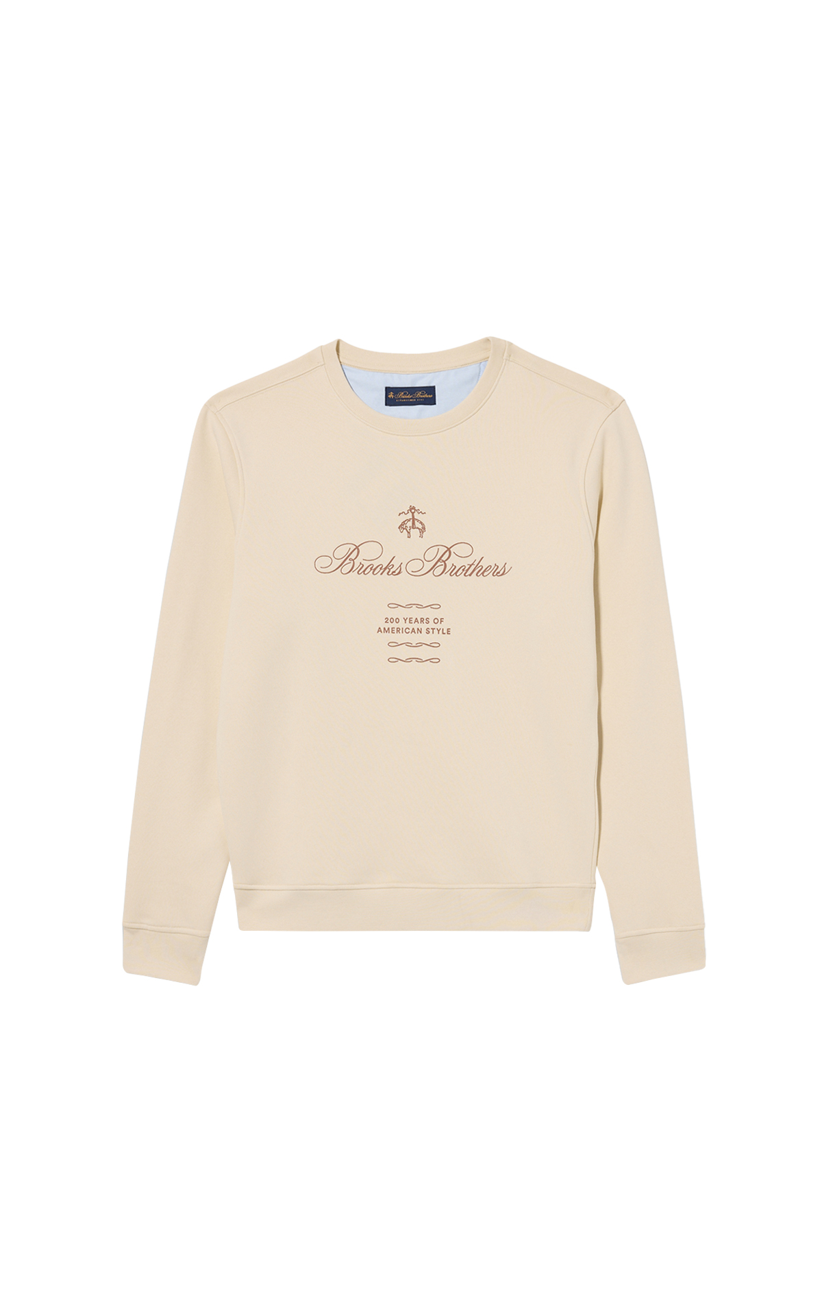  Brooks Brothers cream-coloured crew neck sweatshir