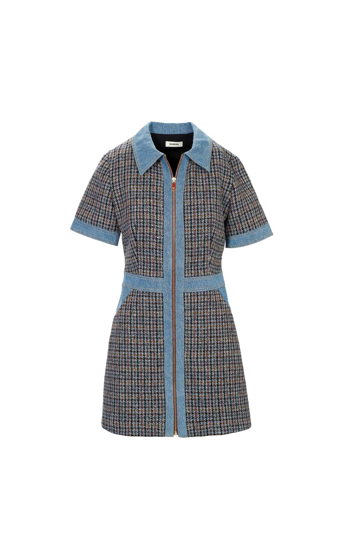 Denim dress with zipper Sandro