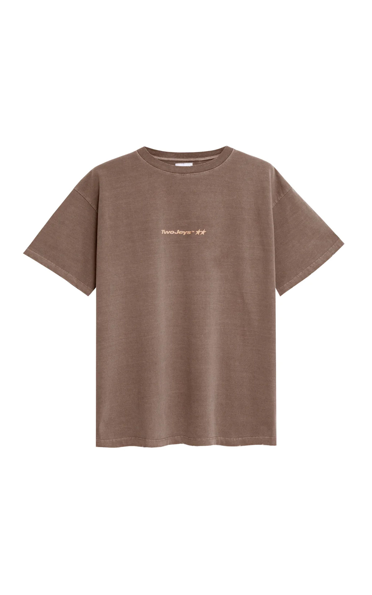 Camiseta manga corta marrón twojeys outlet barcelona la roca village
