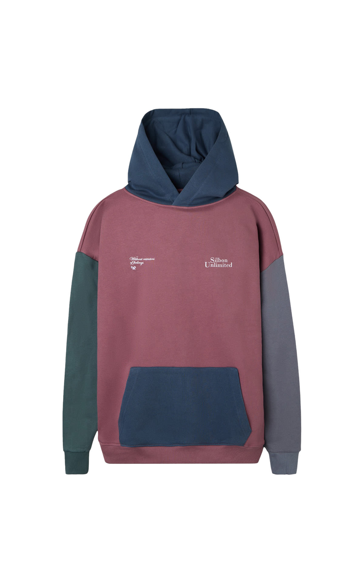 Special fit hoodie multicolor burgundy silbon outlet madrid las rozas village